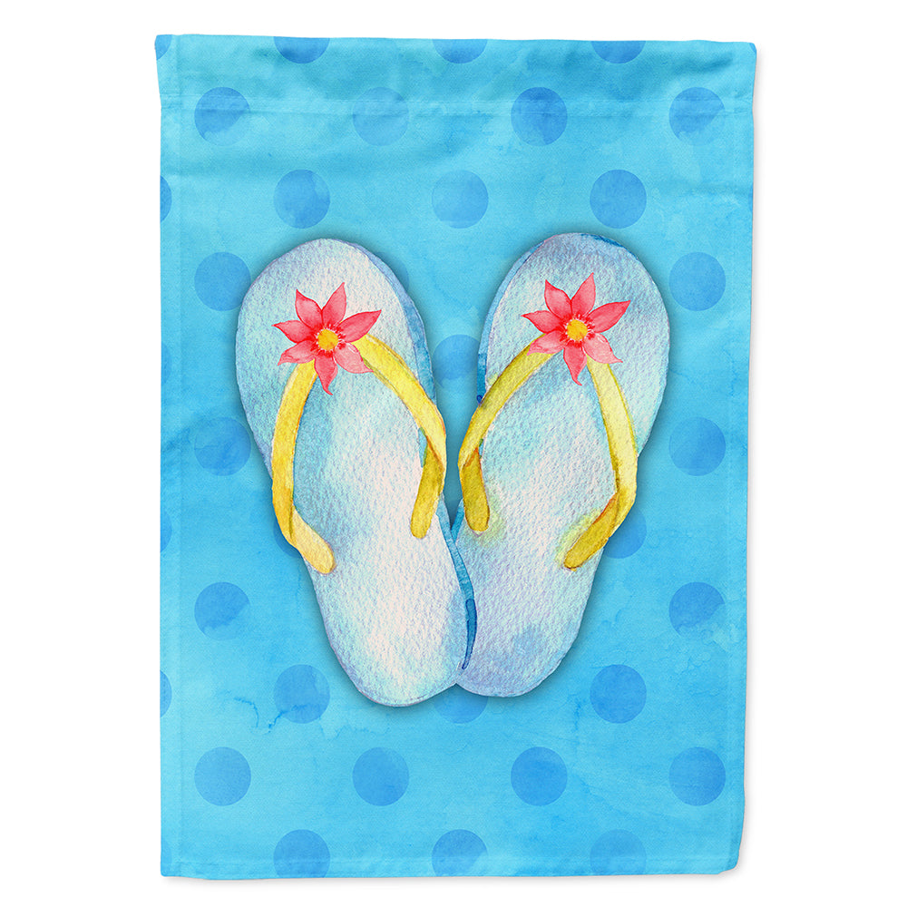 Flip Flops Blue Polkadot Flag Canvas House Size BB8181CHF  the-store.com.