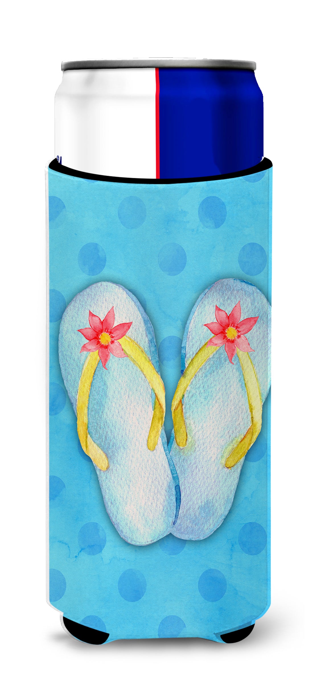 Flip Flops Blue Polkadot  Ultra Hugger for slim cans BB8181MUK  the-store.com.