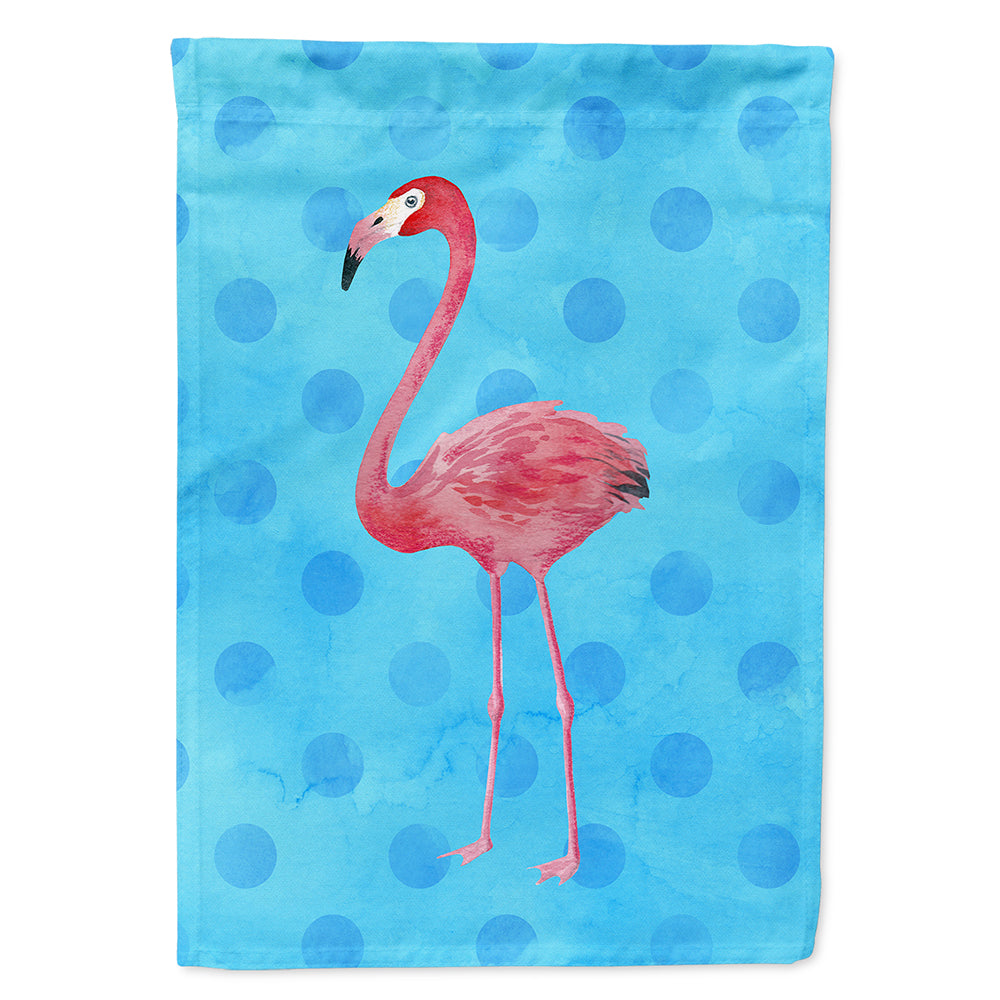 Flamingo Blue Polkadot Flag Canvas House Size BB8186CHF  the-store.com.