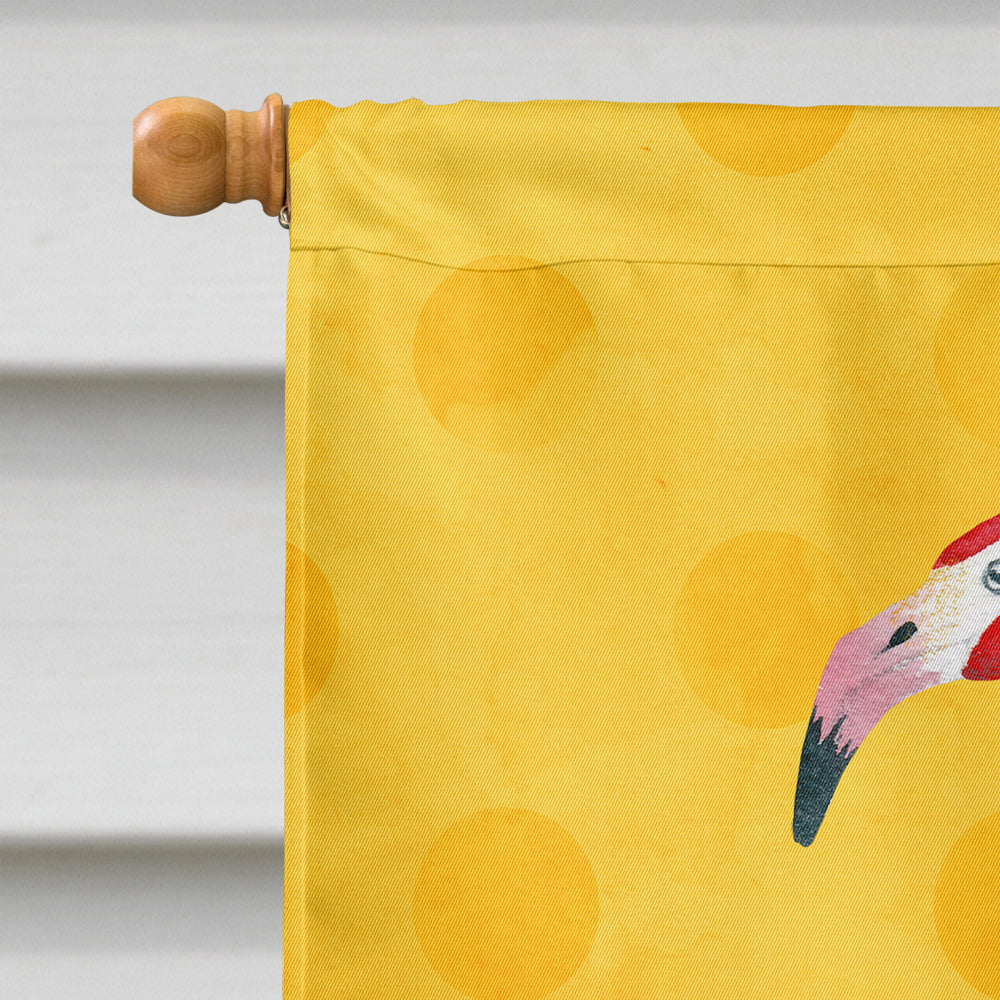 Flamingo Yellow Polkadot Flag Canvas House Size BB8187CHF  the-store.com.