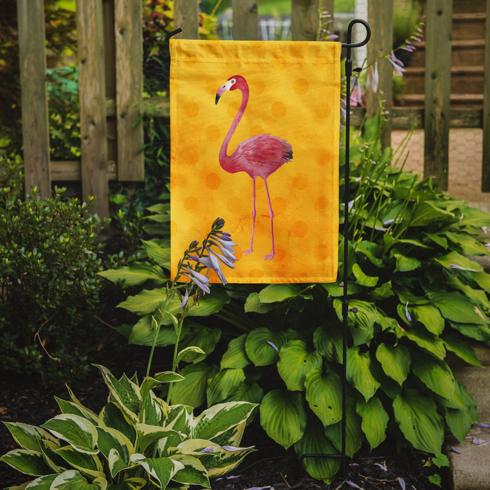 Flamingo Yellow Polkadot Flag Garden Size BB8187GF  the-store.com.