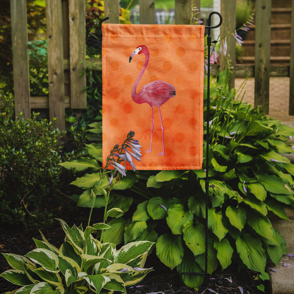 Flamingo Orange Polkadot Flag Garden Size BB8188GF  the-store.com.