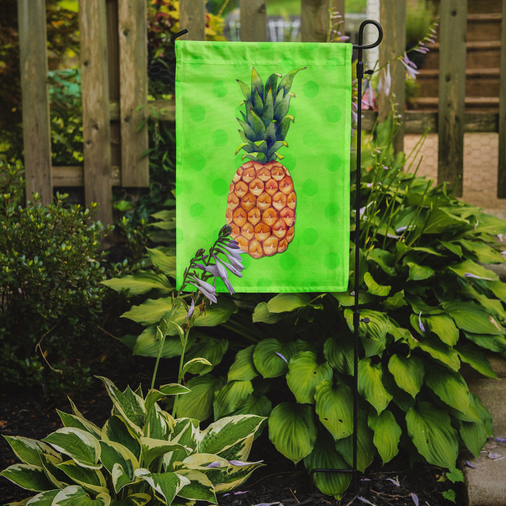 Pineapple Green Polkadot Flag Garden Size BB8190GF  the-store.com.