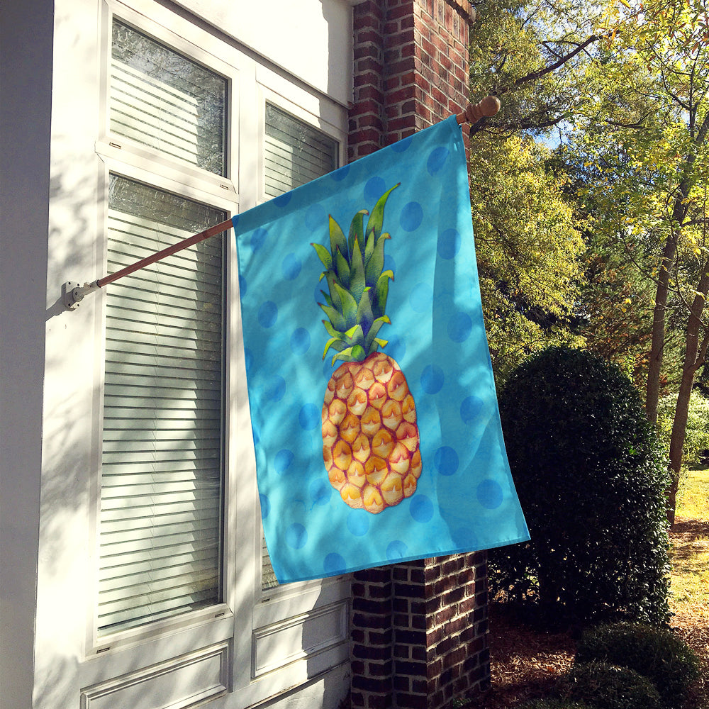 Pineapple Blue Polkadot Flag Canvas House Size BB8191CHF  the-store.com.