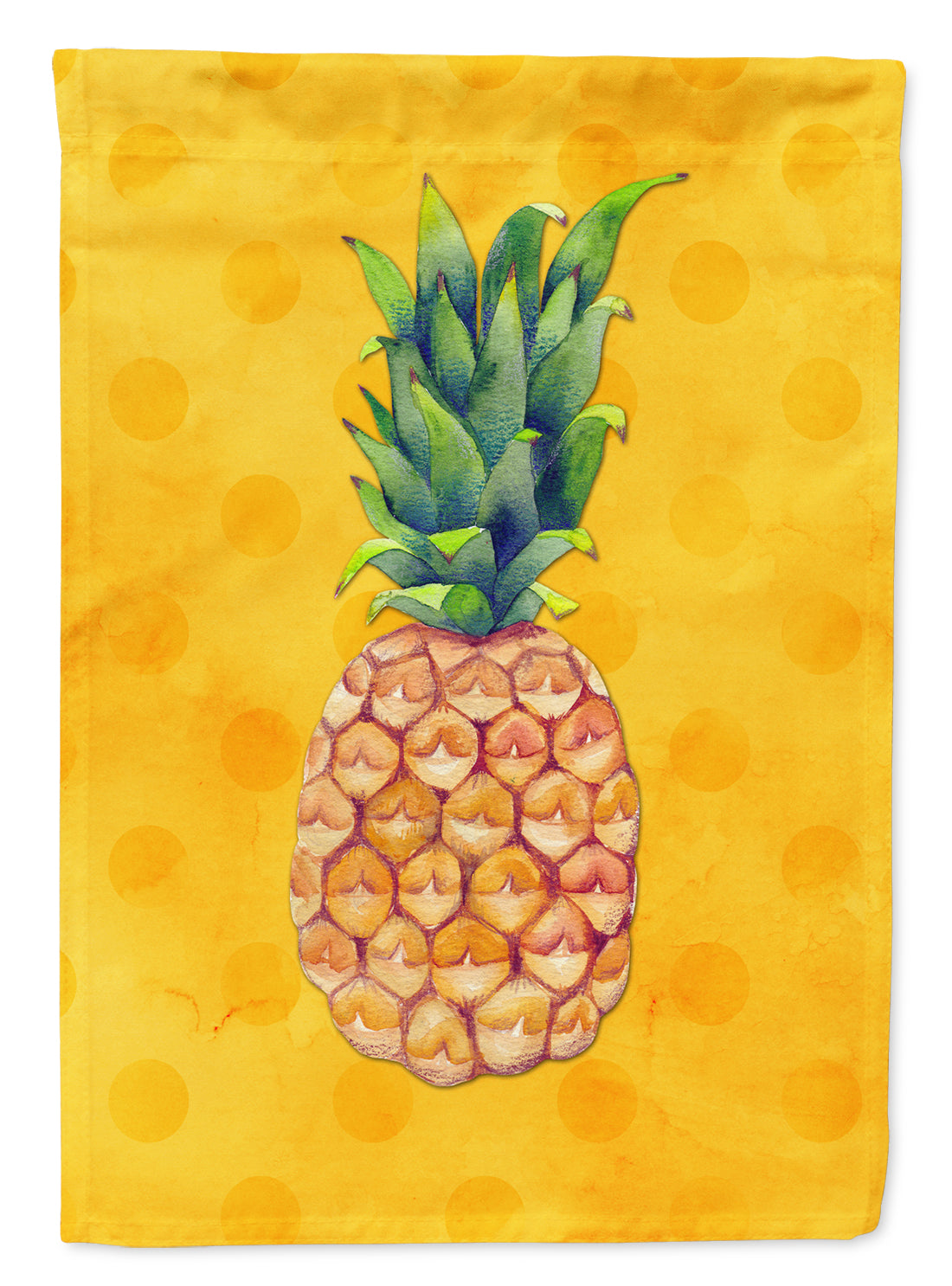 Pineapple Yellow Polkadot Flag Garden Size BB8192GF  the-store.com.