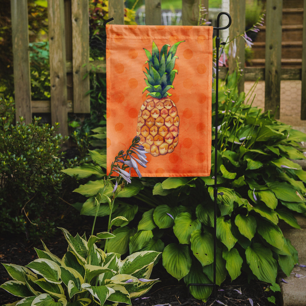 Pineapple Orange Polkadot Flag Garden Size BB8193GF  the-store.com.