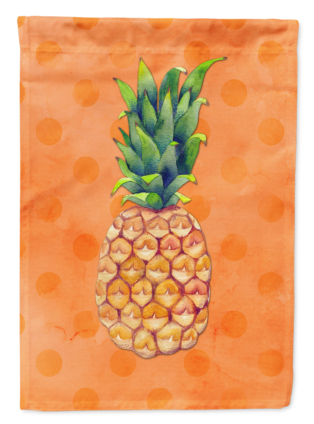 Pineapple Orange Polkadot Flag Garden Size BB8193GF  the-store.com.