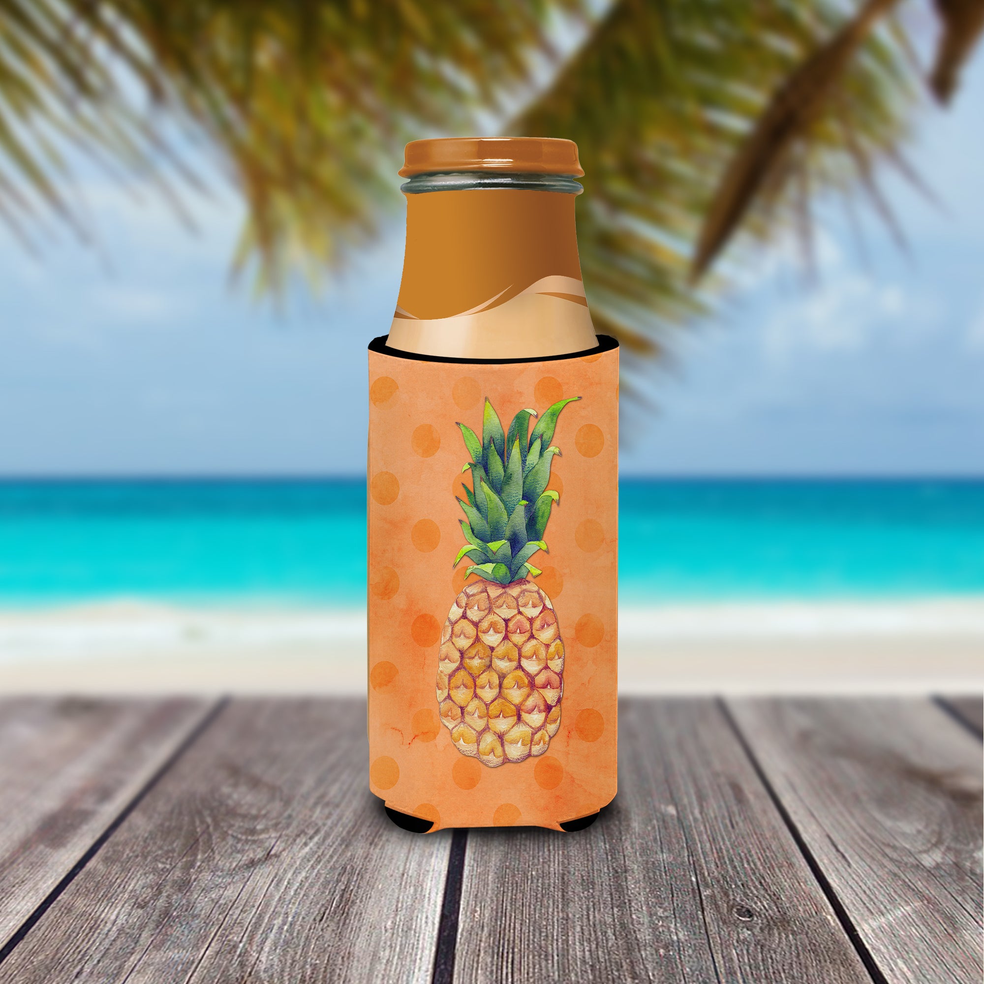 Pineapple Orange Polkadot  Ultra Hugger for slim cans BB8193MUK  the-store.com.