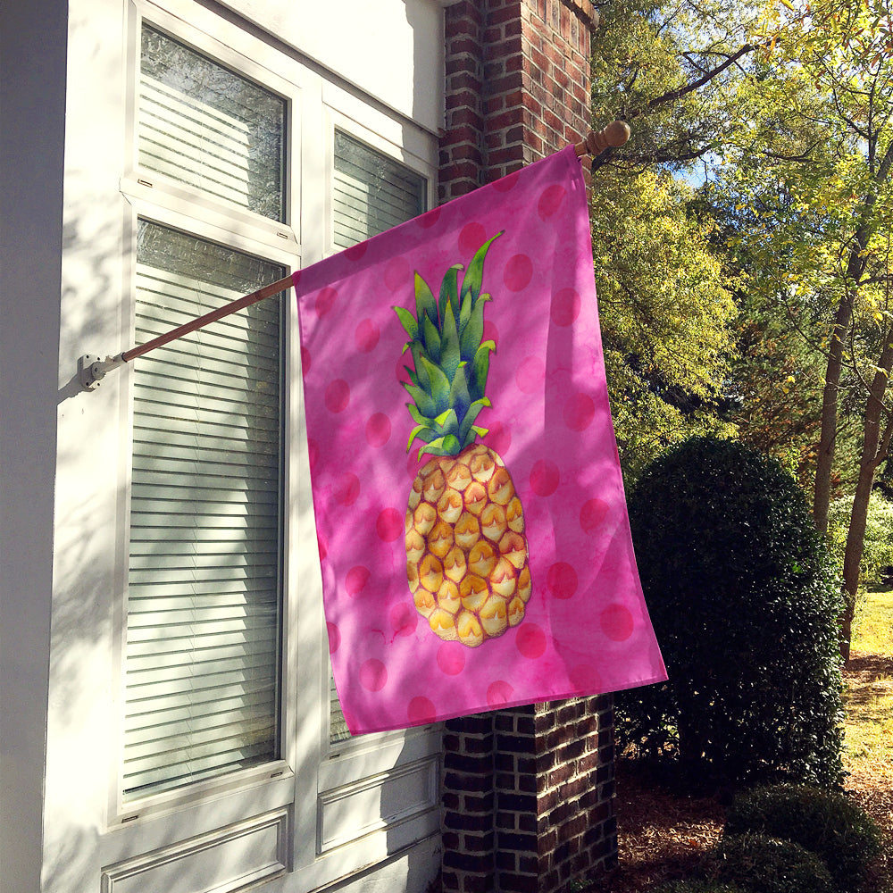 Pineapple Pink Polkadot Flag Canvas House Size BB8194CHF  the-store.com.