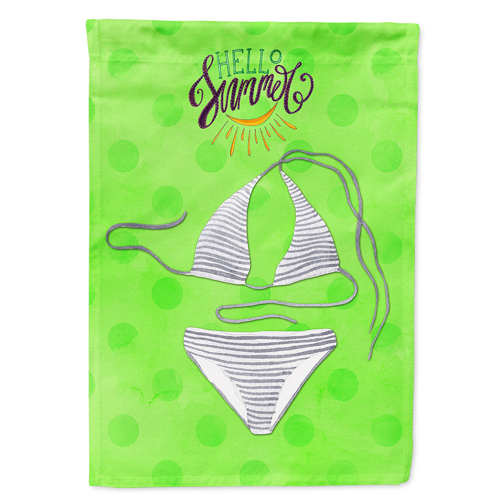 Bikini Swimsuit Green Polkadot Flag Canvas House Size BB8195CHF  the-store.com.