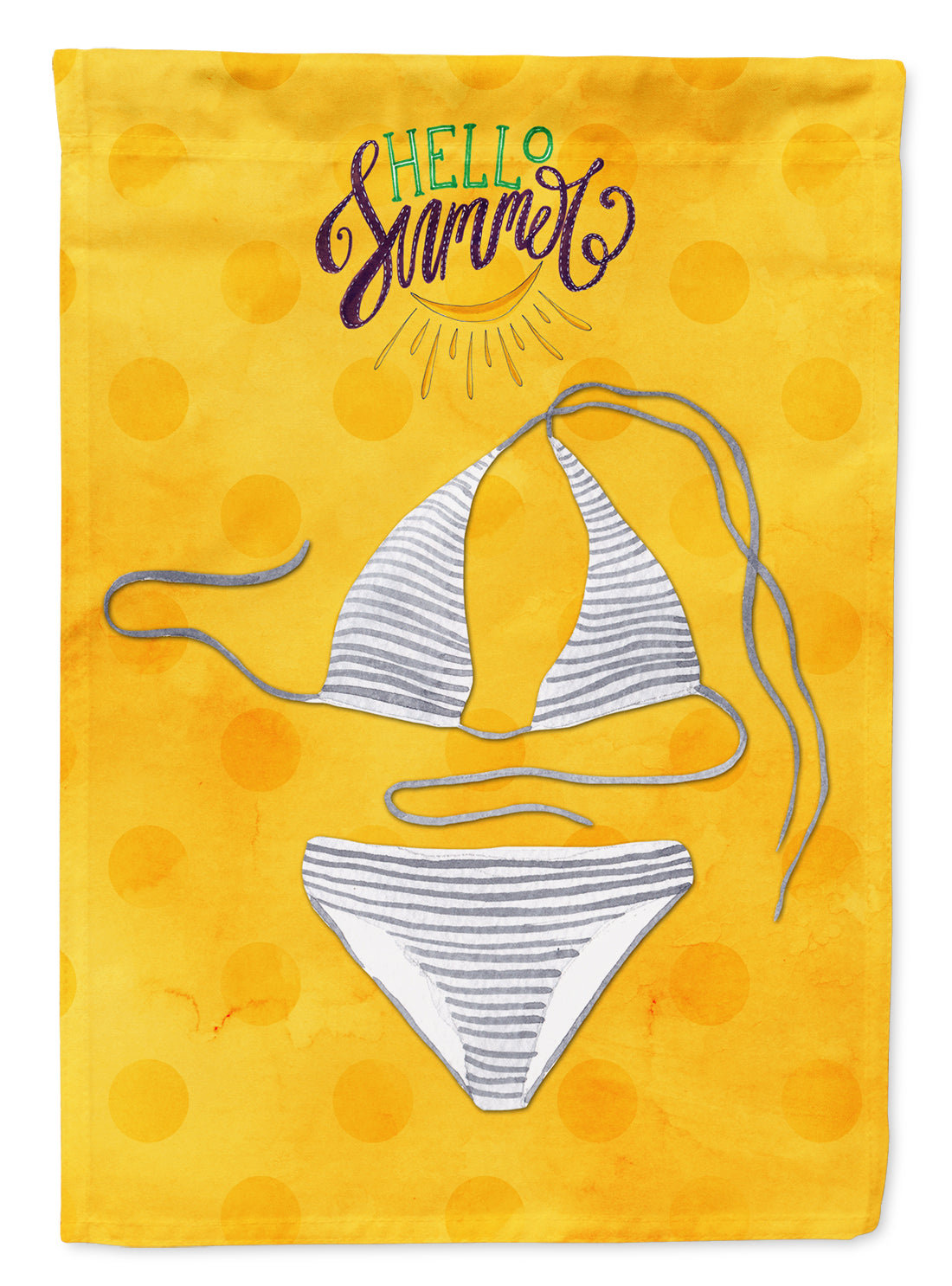 Bikini Swimsuit Yellow Polkadot Flag Garden Size BB8197GF  the-store.com.