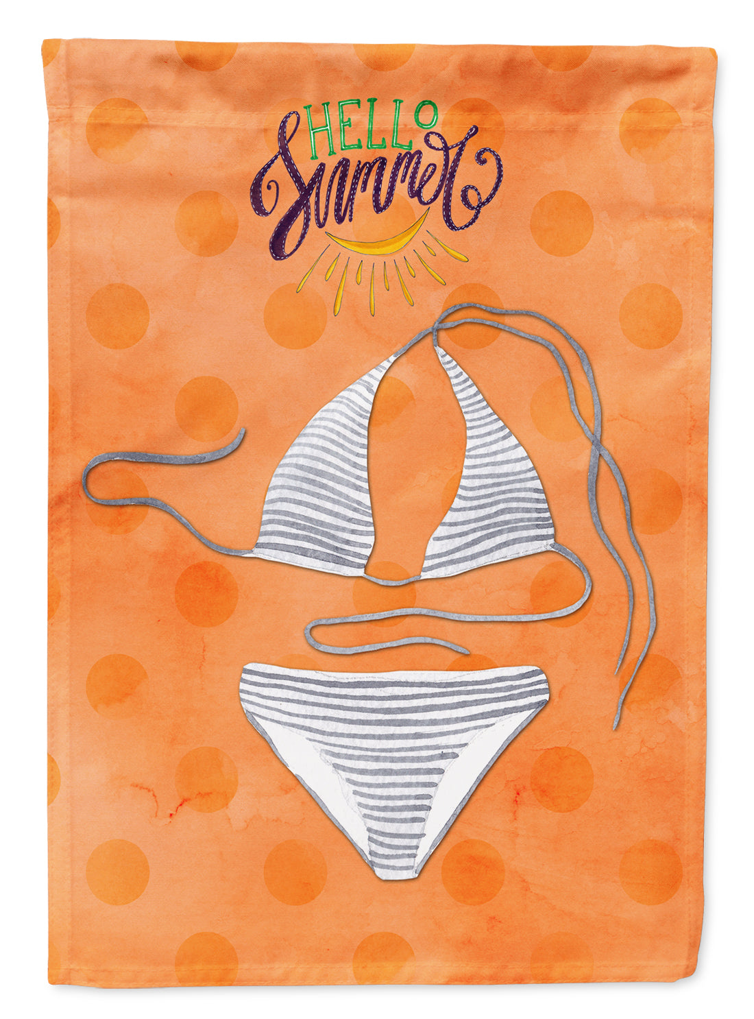 Bikini Swimsuit Orange Polkadot Flag Garden Size BB8198GF  the-store.com.