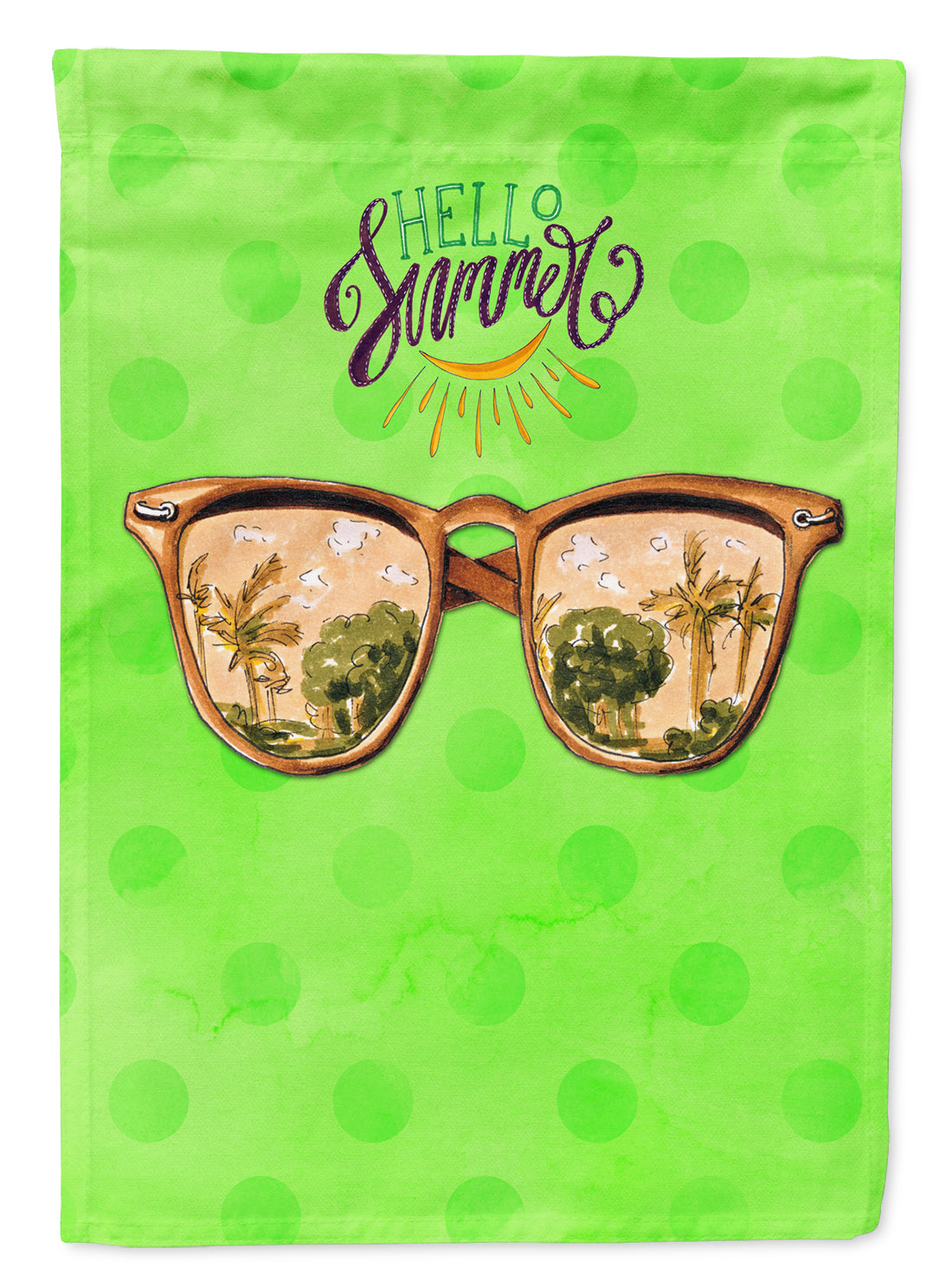 Beach Sunglasses Green Polkadot Flag Garden Size BB8205GF  the-store.com.