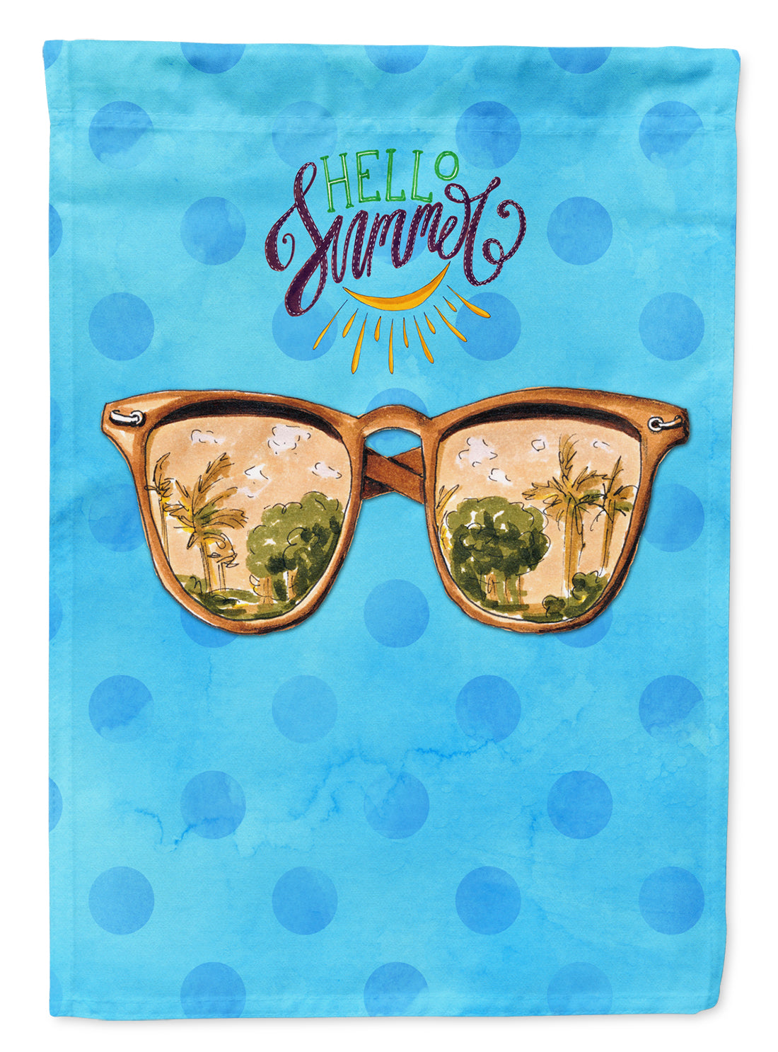 Beach Sunglasses Blue Polkadot Flag Garden Size BB8206GF  the-store.com.