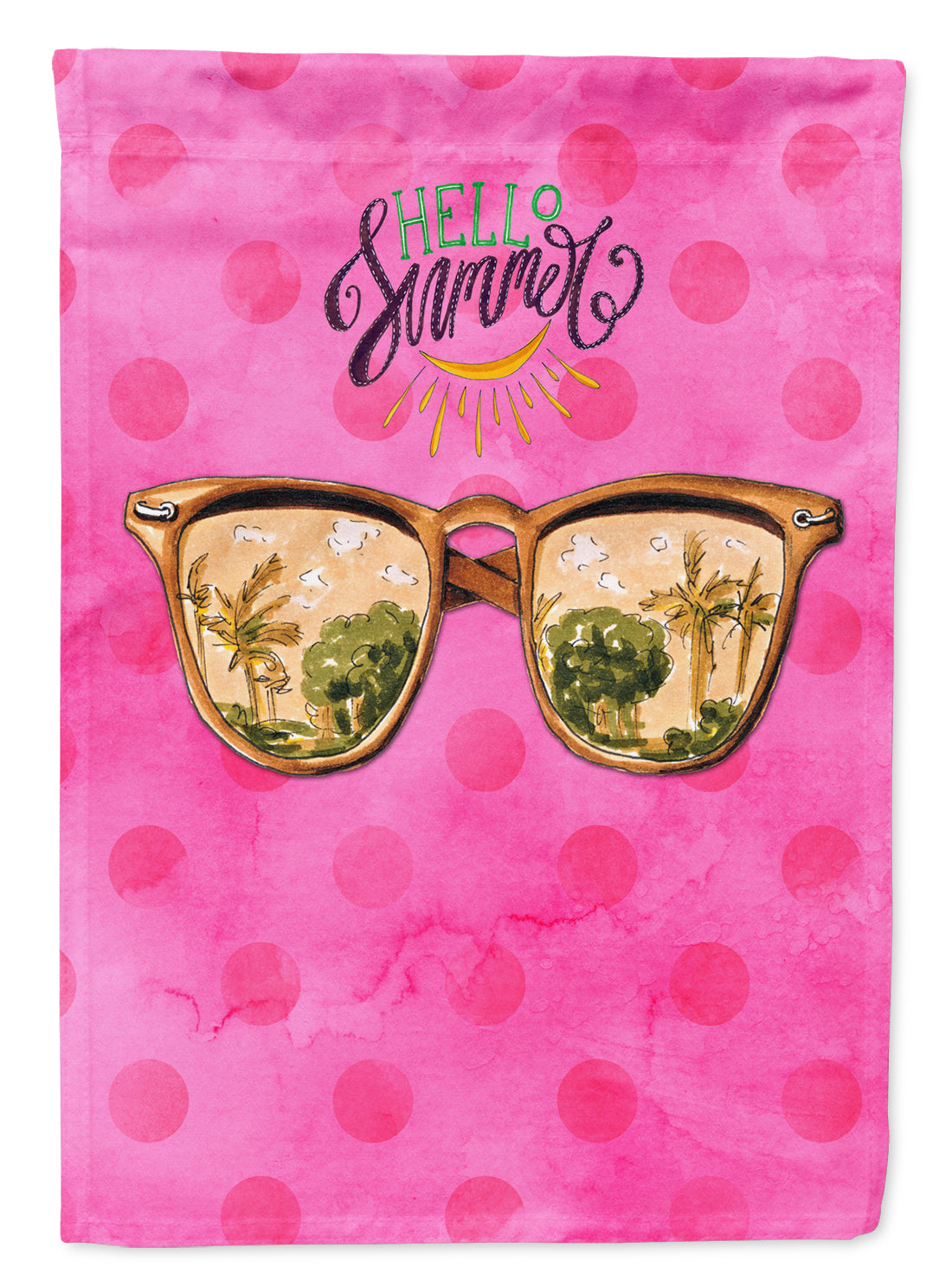 Beach Sunglasses Pink Polkadot Flag Garden Size BB8209GF  the-store.com.