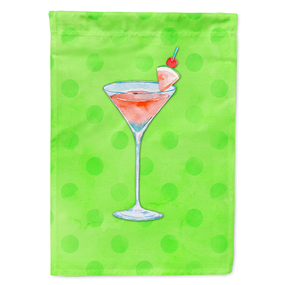 Summer Martini Green Polkadot Flag Canvas House Size BB8215CHF  the-store.com.