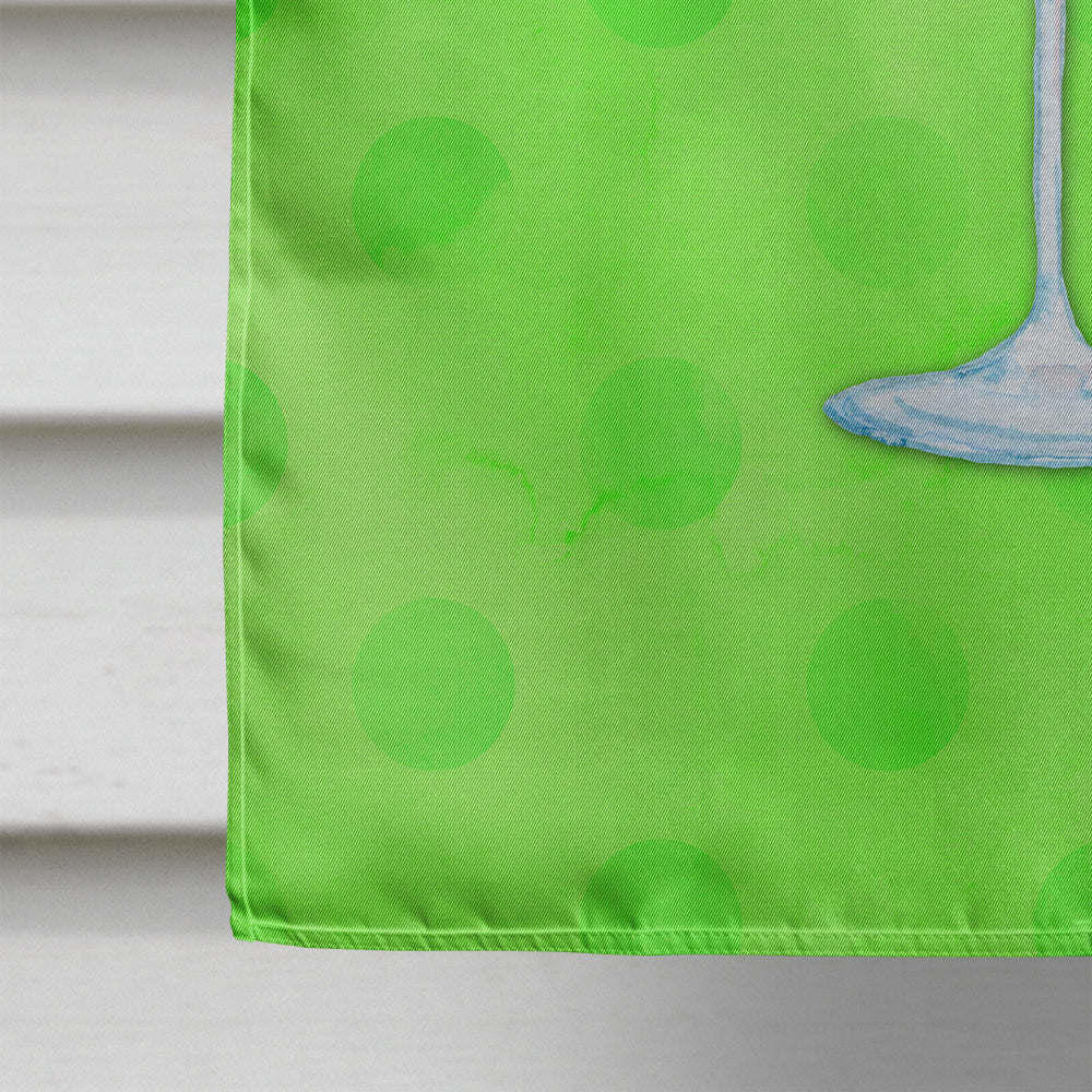 Summer Martini Green Polkadot Flag Canvas House Size BB8215CHF  the-store.com.