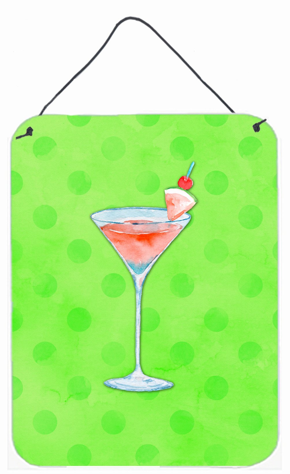 Summer Martini Green Polkadot Wall or Door Hanging Prints BB8215DS1216 by Caroline's Treasures