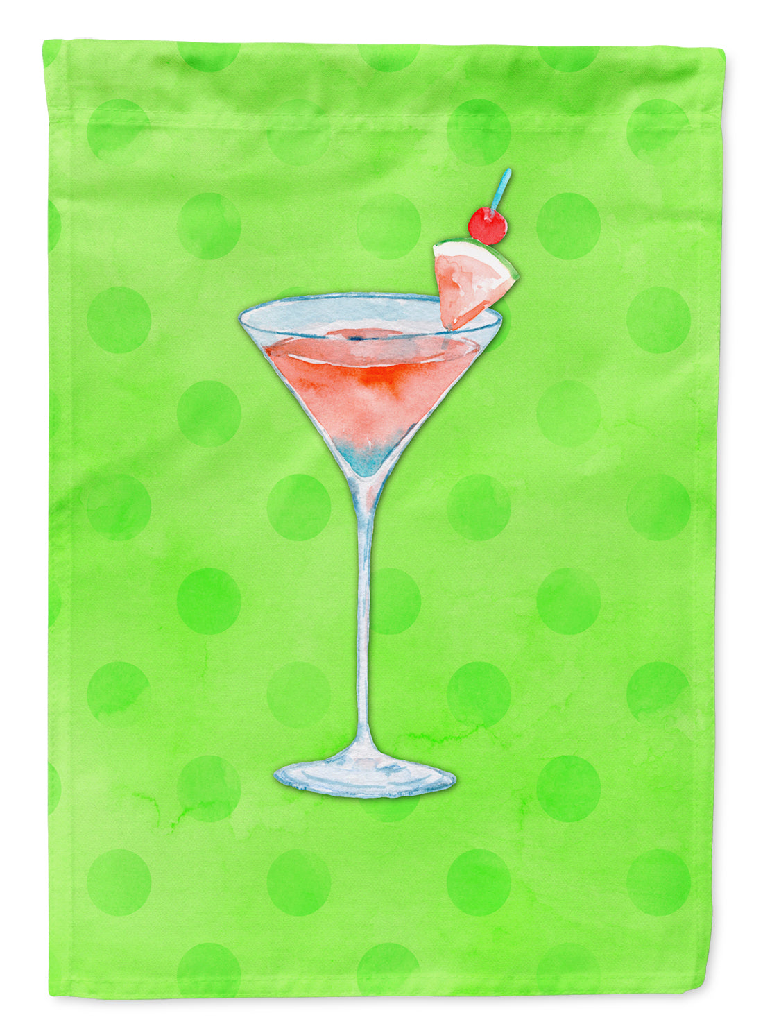 Summer Martini Green Polkadot Flag Garden Size BB8215GF  the-store.com.