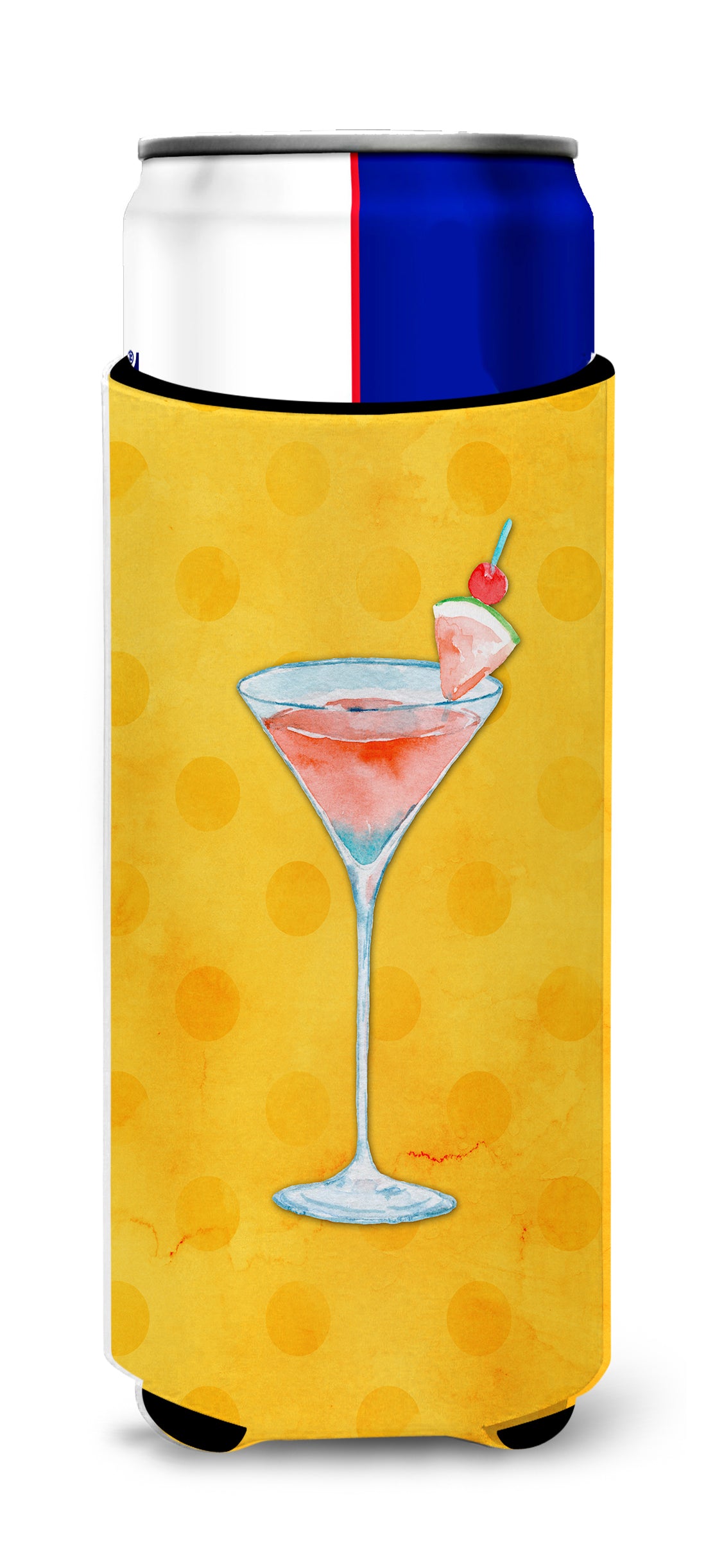 Summer Martini Yellow Polkadot  Ultra Hugger for slim cans BB8217MUK  the-store.com.