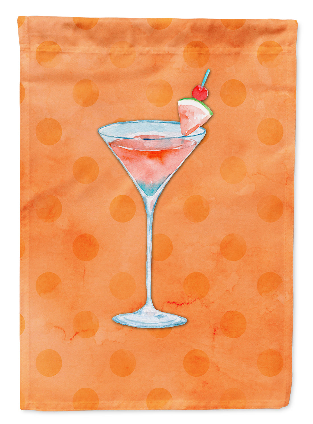 Summer Martini Orange Polkadot Flag Garden Size BB8218GF  the-store.com.