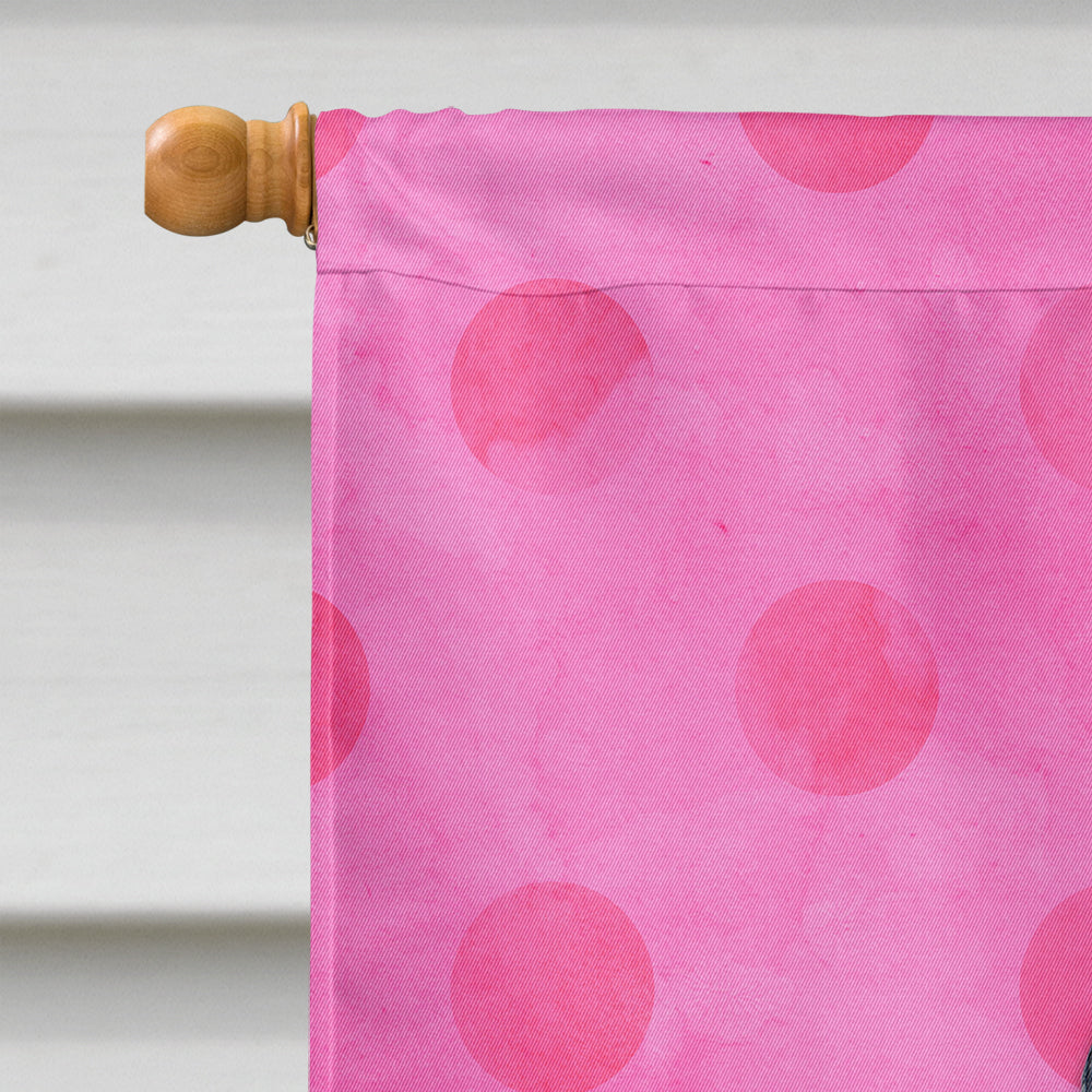 Sea Gull Pink Polkadot Flag Canvas House Size BB8229CHF  the-store.com.