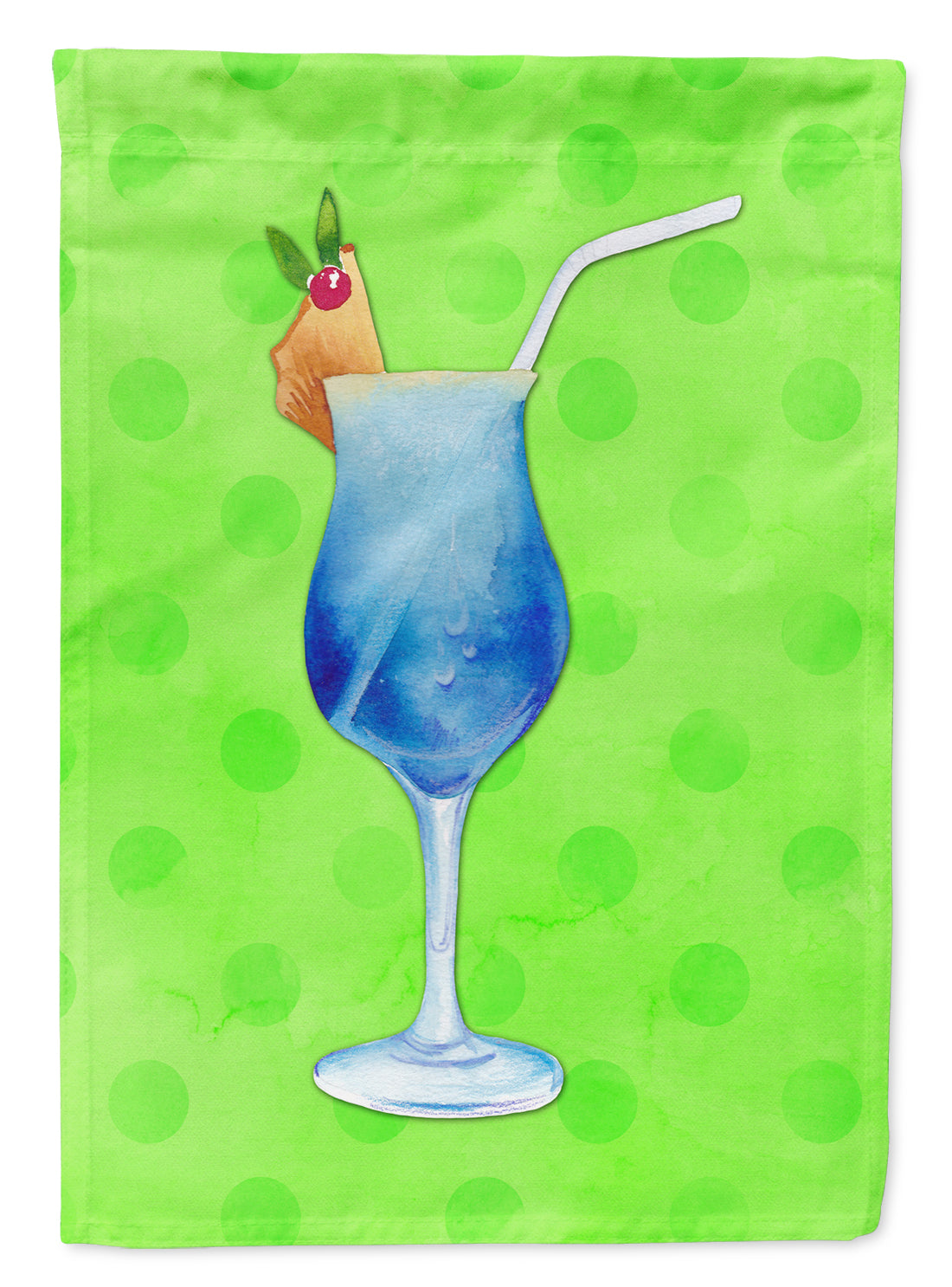 Summer Cocktail Green Polkadot Flag Garden Size BB8230GF  the-store.com.