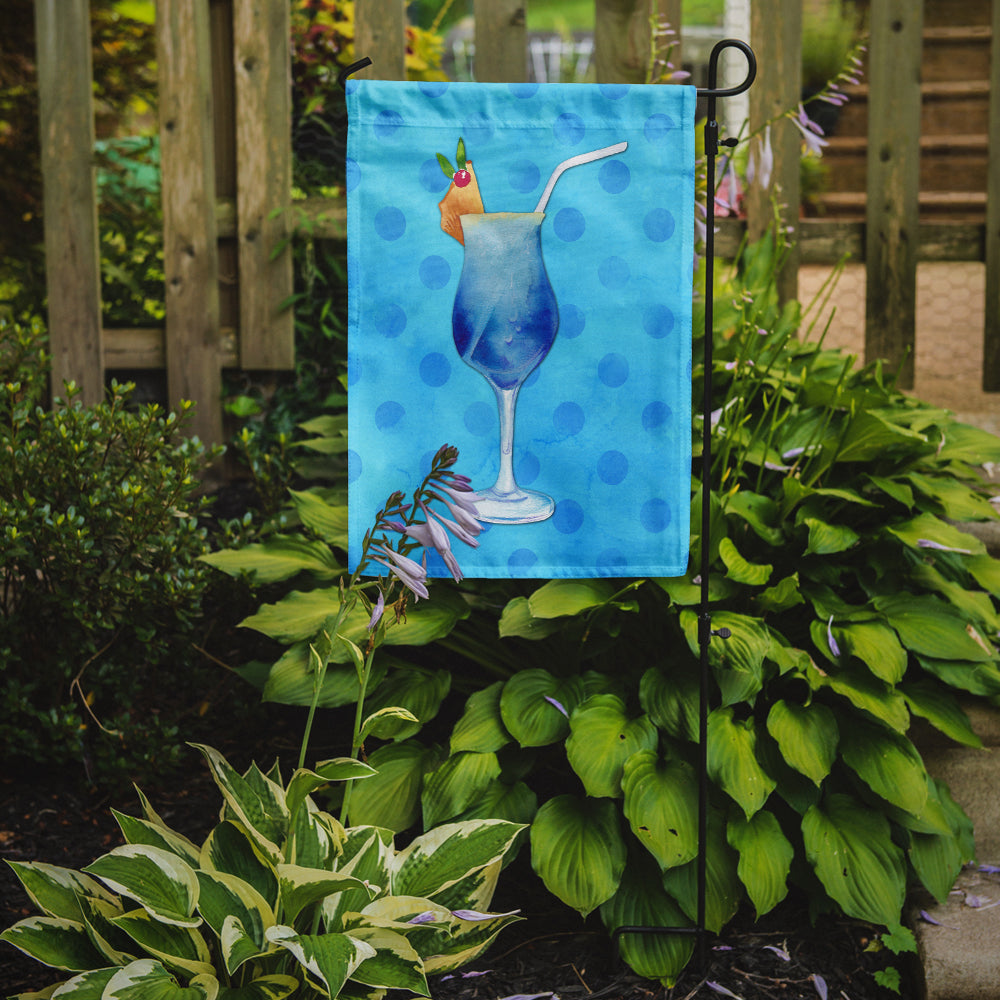 Summer Cocktail Blue Polkadot Flag Garden Size BB8231GF  the-store.com.