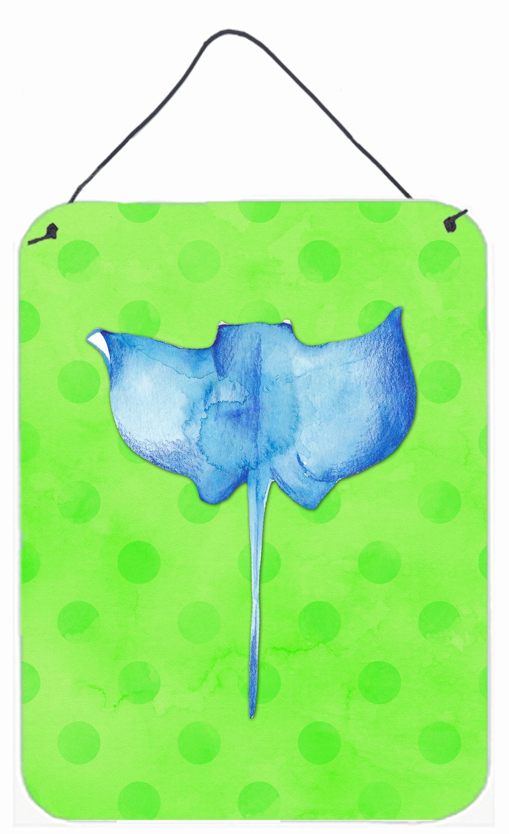 Sting Ray Green Polkadot Wall or Door Hanging Prints BB8235DS1216 by Caroline's Treasures