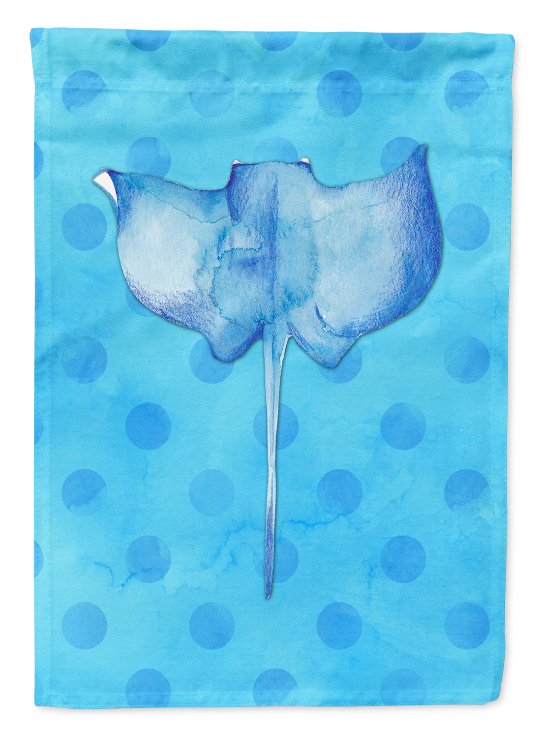 Sting Ray Blue Polkadot Flag Garden Size BB8236GF  the-store.com.