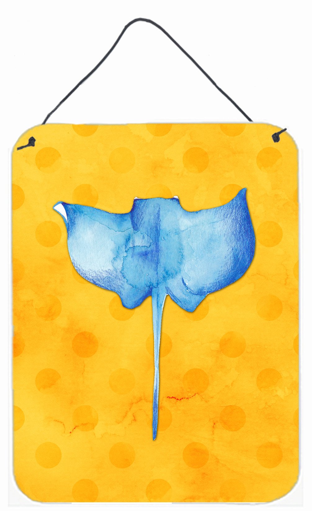 Sting Ray Yellow Polkadot Wall or Door Hanging Prints BB8237DS1216 by Caroline's Treasures