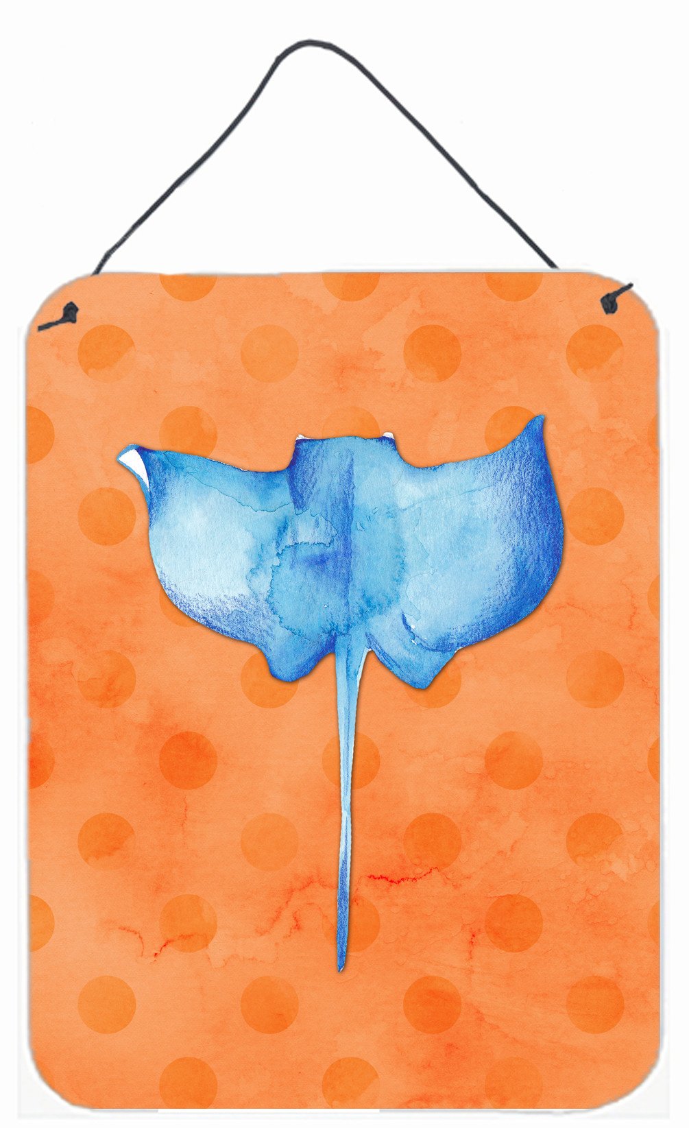 Sting Ray Orange Polkadot Wall or Door Hanging Prints BB8238DS1216 by Caroline's Treasures