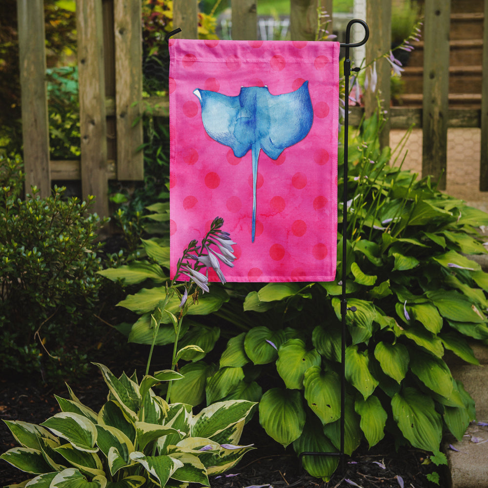 Sting Ray Pink Polkadot Flag Garden Size BB8239GF  the-store.com.