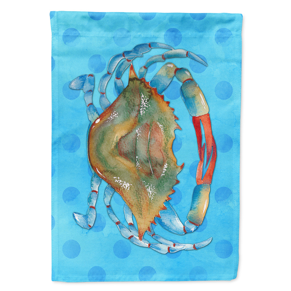 Blue Crab Blue Polkadot Flag Canvas House Size BB8246CHF  the-store.com.