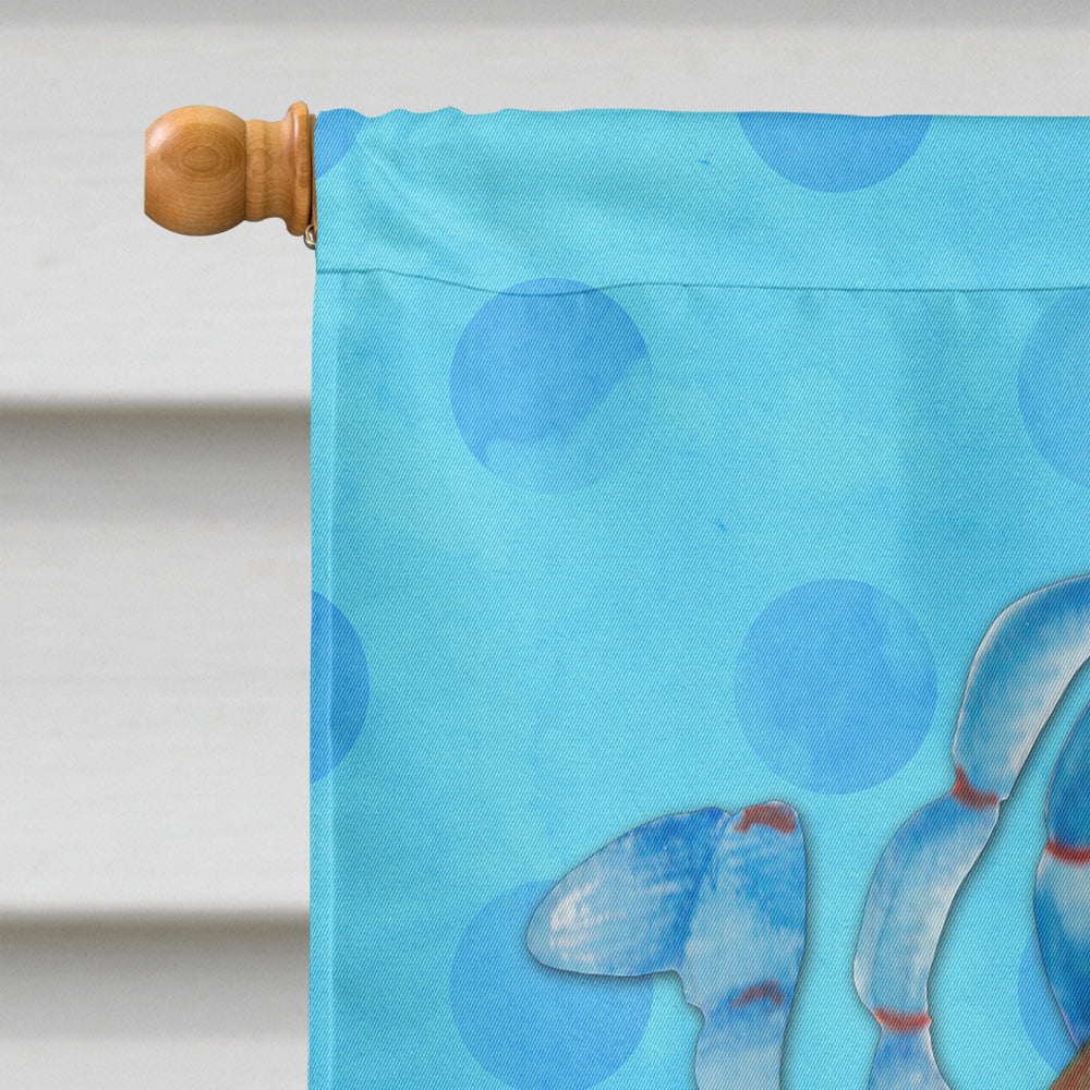 Blue Crab Blue Polkadot Flag Canvas House Size BB8246CHF  the-store.com.