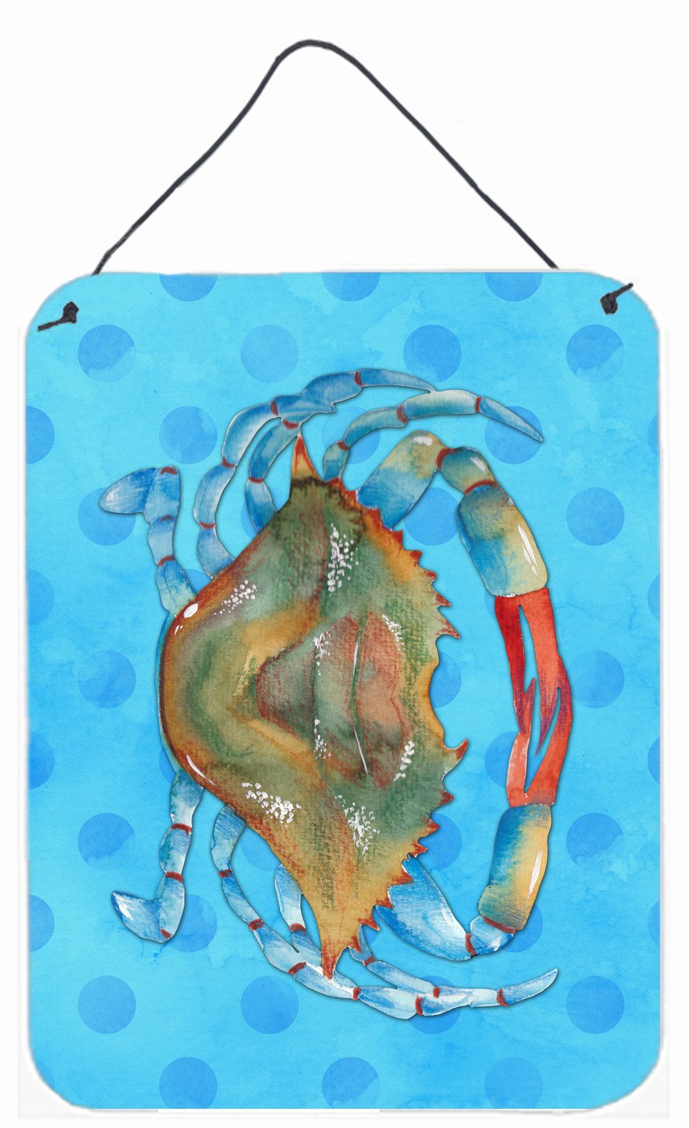 Blue Crab Blue Polkadot Wall or Door Hanging Prints BB8246DS1216 by Caroline's Treasures