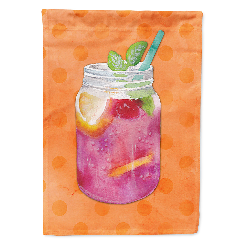 Mason Jar Cocktail Orange Polkadot Flag Canvas House Size  the-store.com.