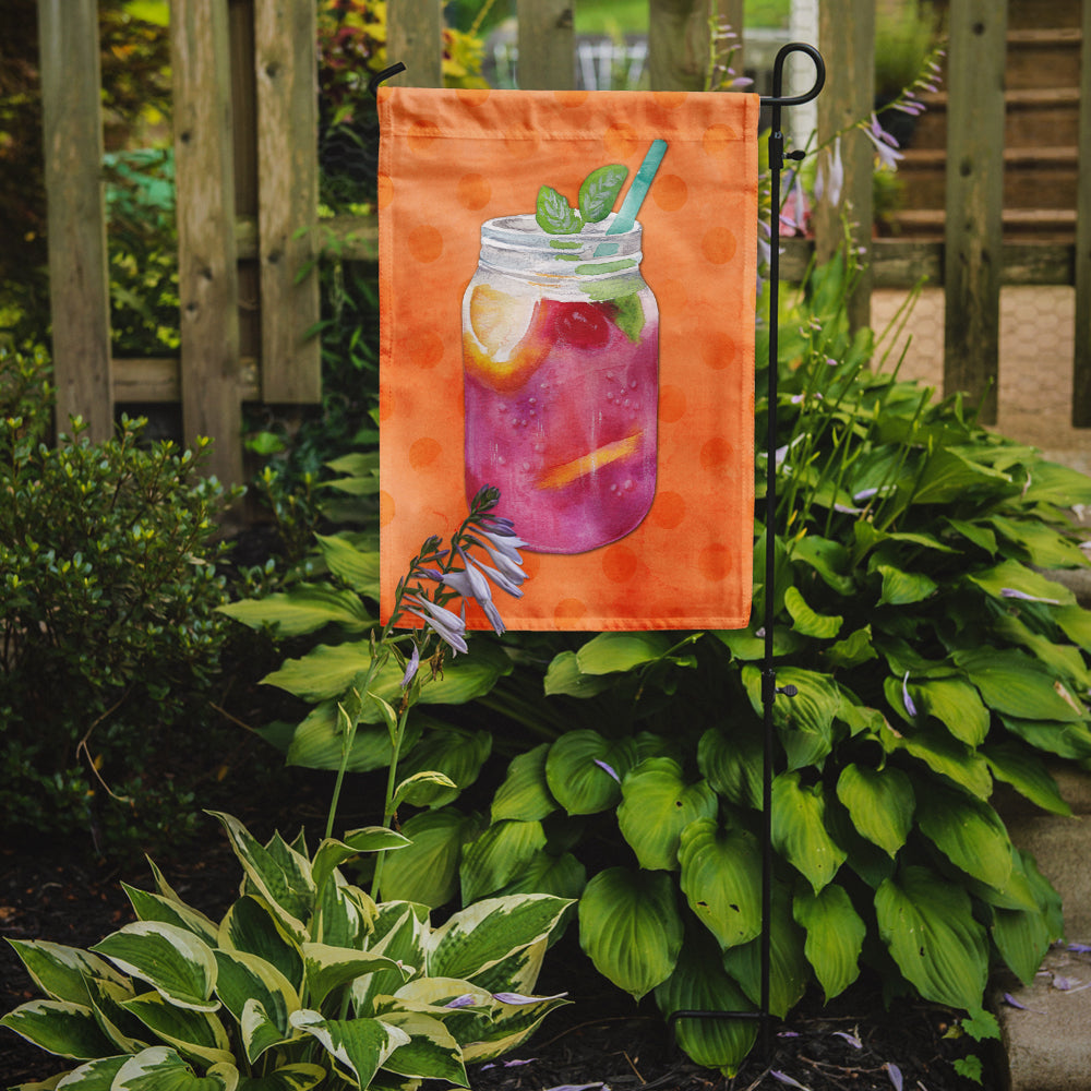 Mason Jar Cocktail Orange Polkadot Flag Garden Size BB8253GF  the-store.com.