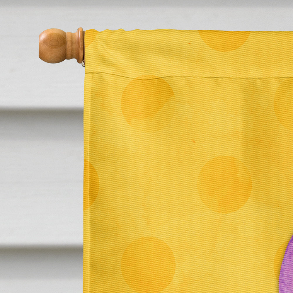 Flamingo Floaty Yellow Polkadot Flag Canvas House Size BB8257CHF  the-store.com.