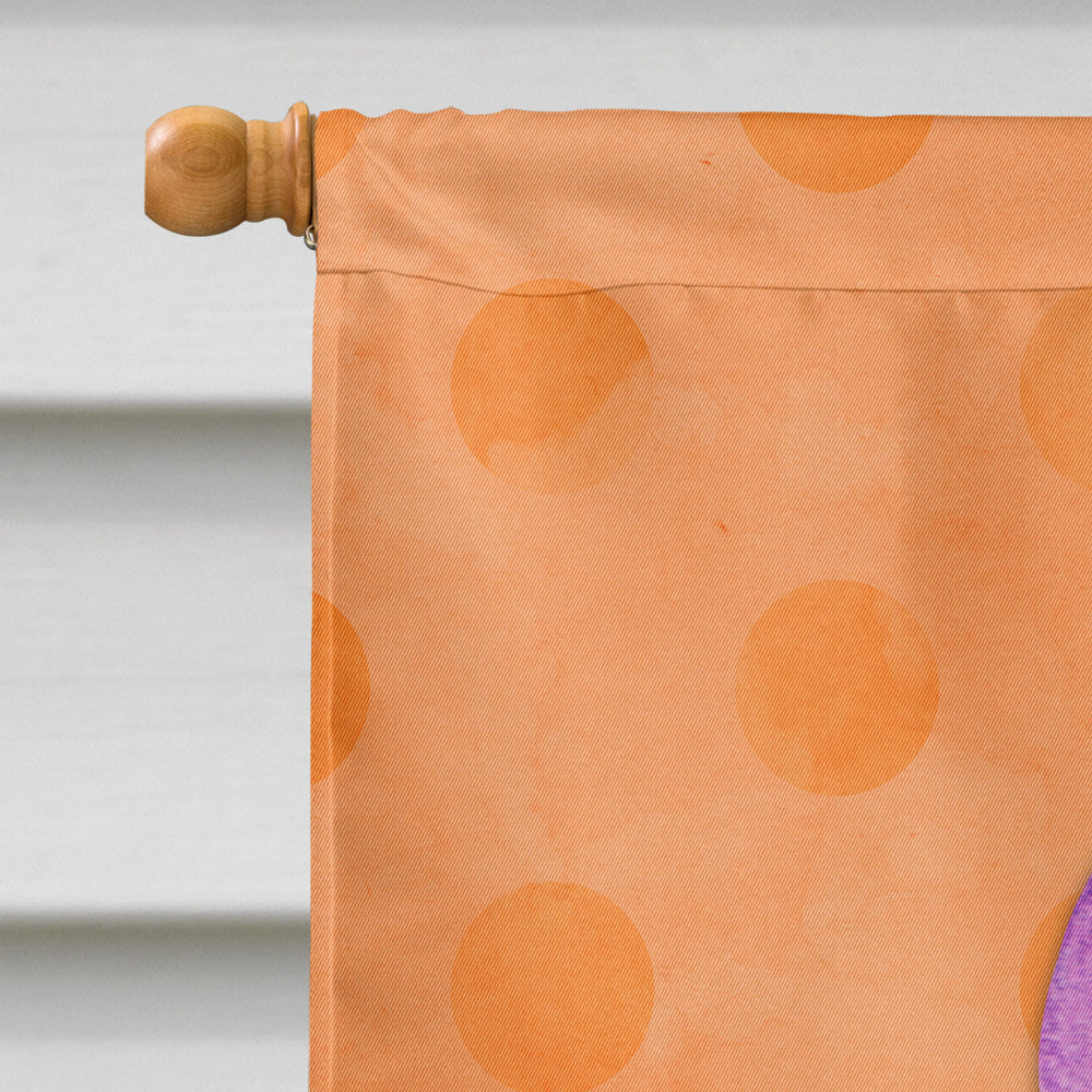 Flamingo Floaty Orange Polkadot Flag Canvas House Size BB8258CHF  the-store.com.