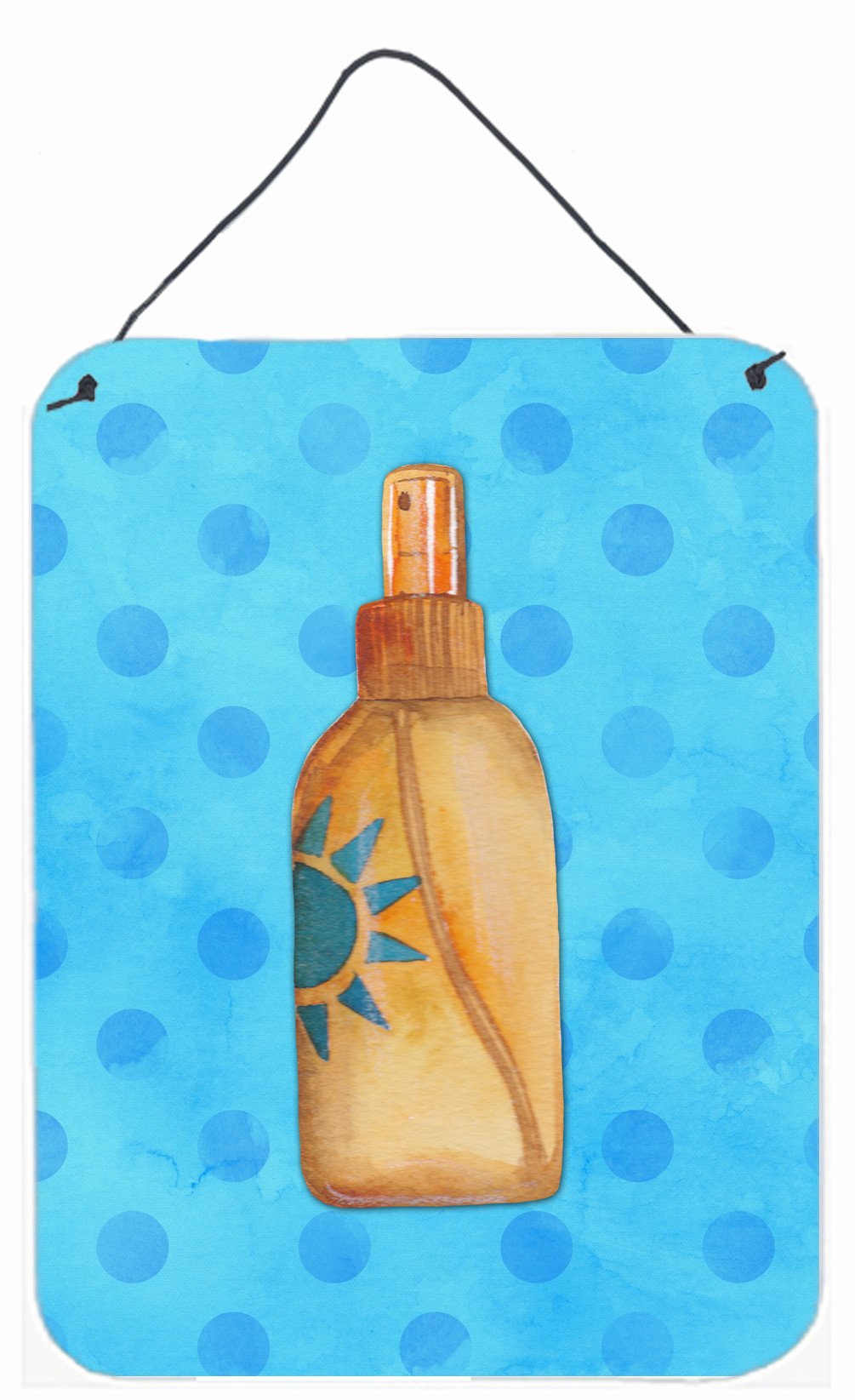 Message in a Bottle Blue Polkadot Wall or Door Hanging Prints BB8261DS1216 by Caroline&#39;s Treasures