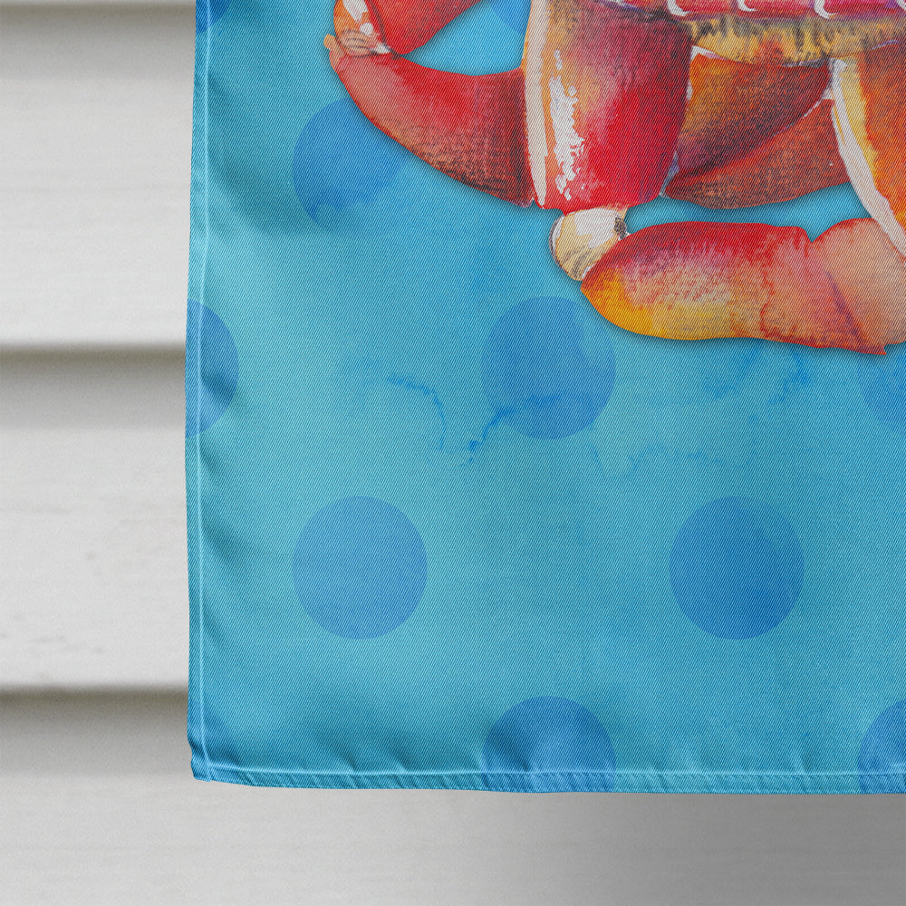 Crab Blue Polkadot Flag Canvas House Size BB8266CHF  the-store.com.