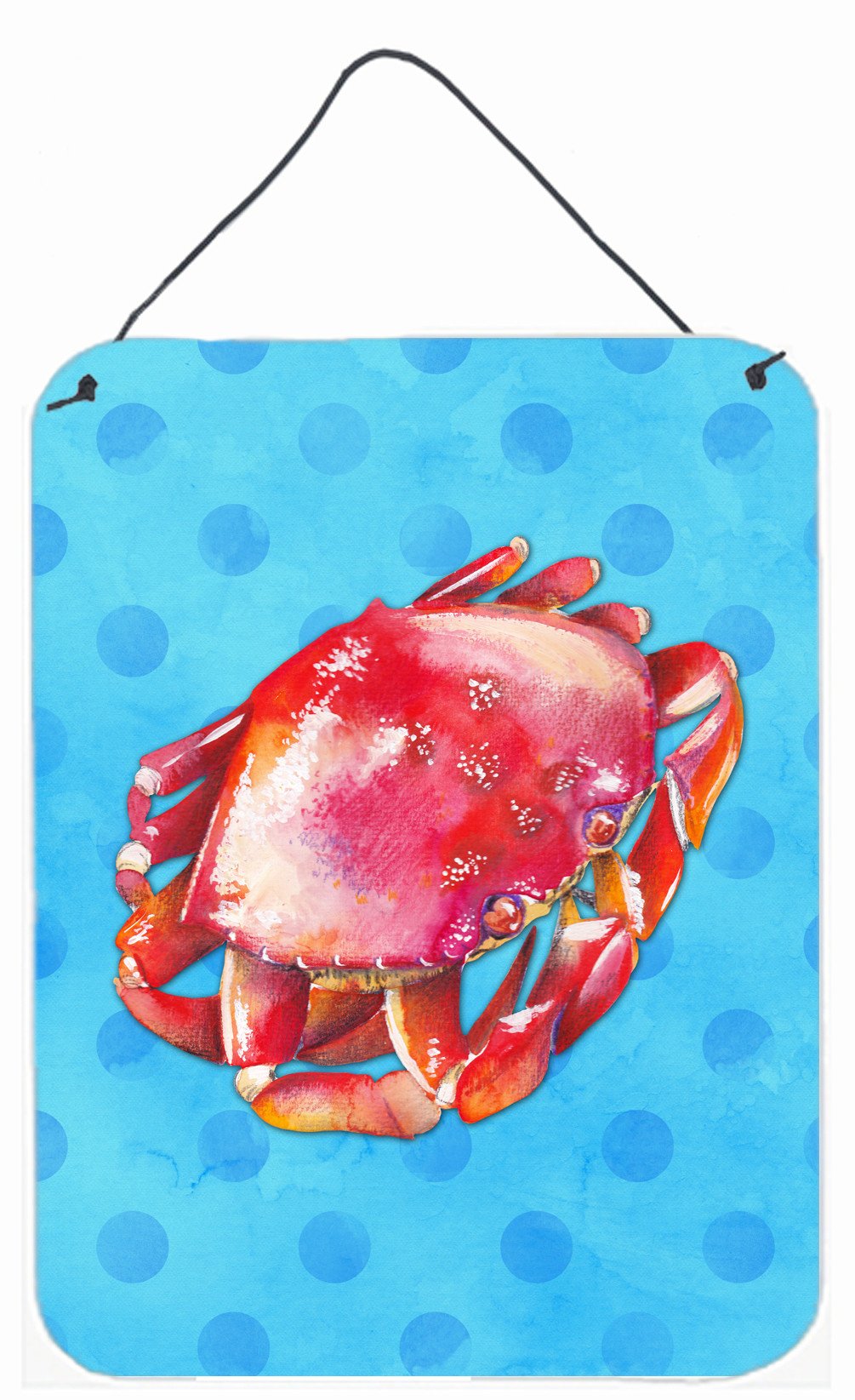 Crab Blue Polkadot Wall or Door Hanging Prints BB8266DS1216 by Caroline&#39;s Treasures