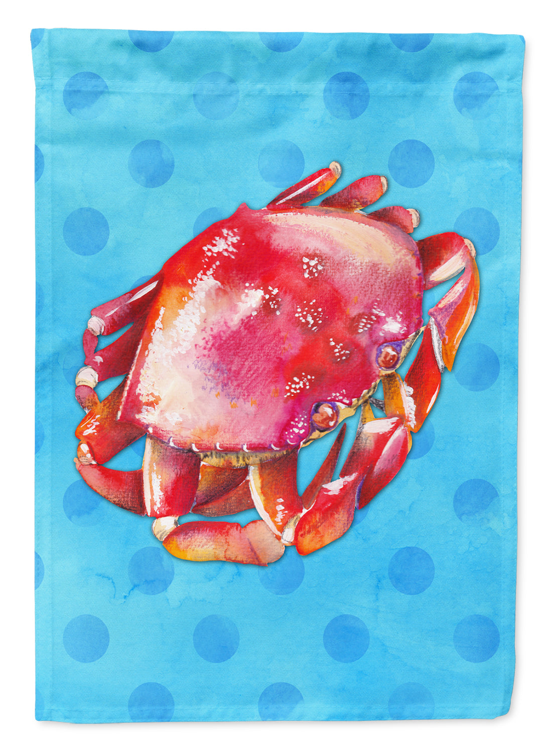 Crab Blue Polkadot Flag Garden Size BB8266GF  the-store.com.