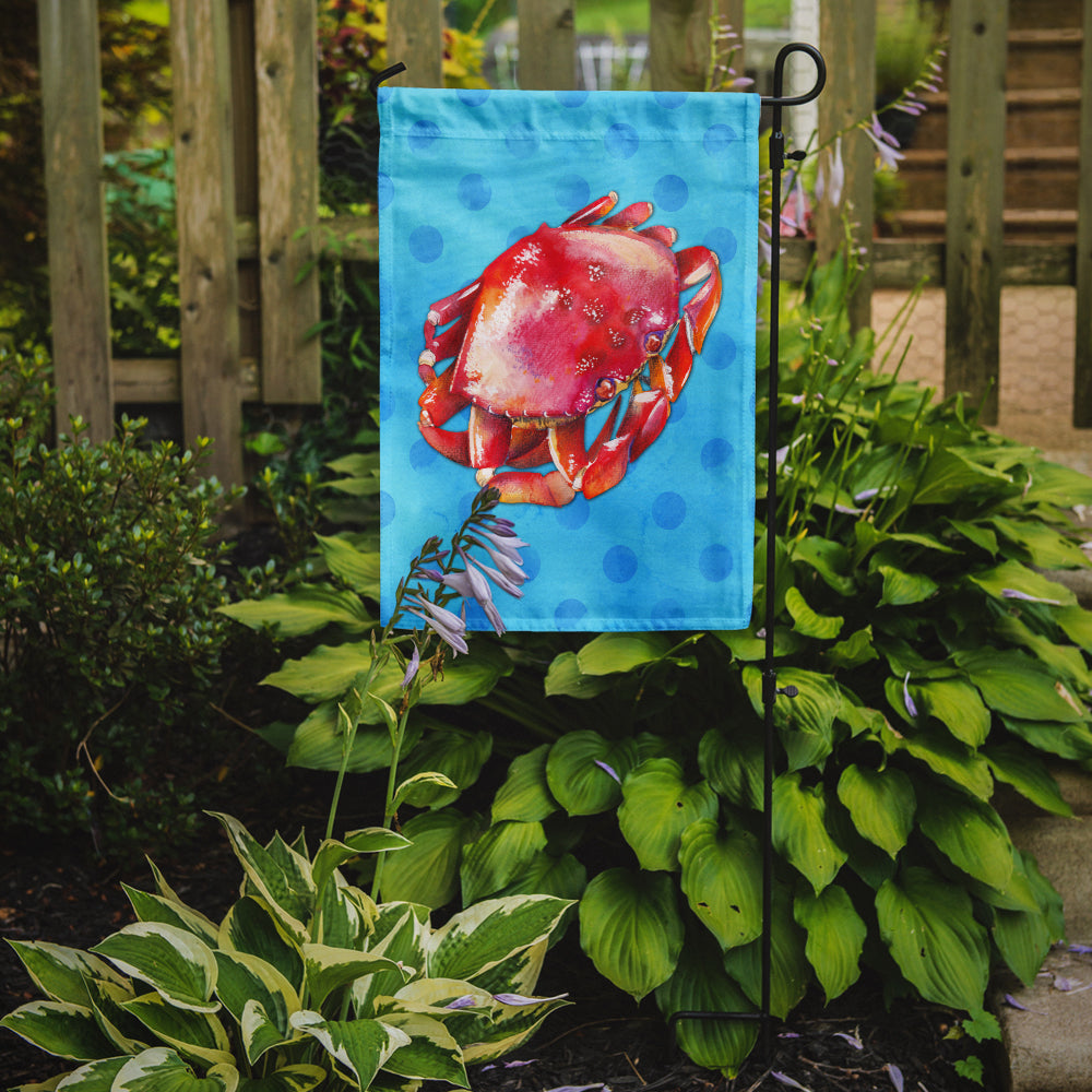 Crab Blue Polkadot Flag Garden Size BB8266GF  the-store.com.