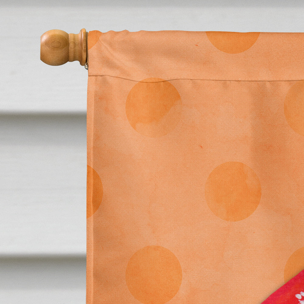 Crab Orange Polkadot Flag Canvas House Size BB8268CHF  the-store.com.