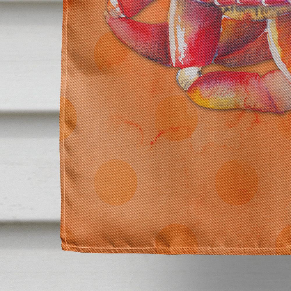 Crab Orange Polkadot Flag Canvas House Size BB8268CHF  the-store.com.