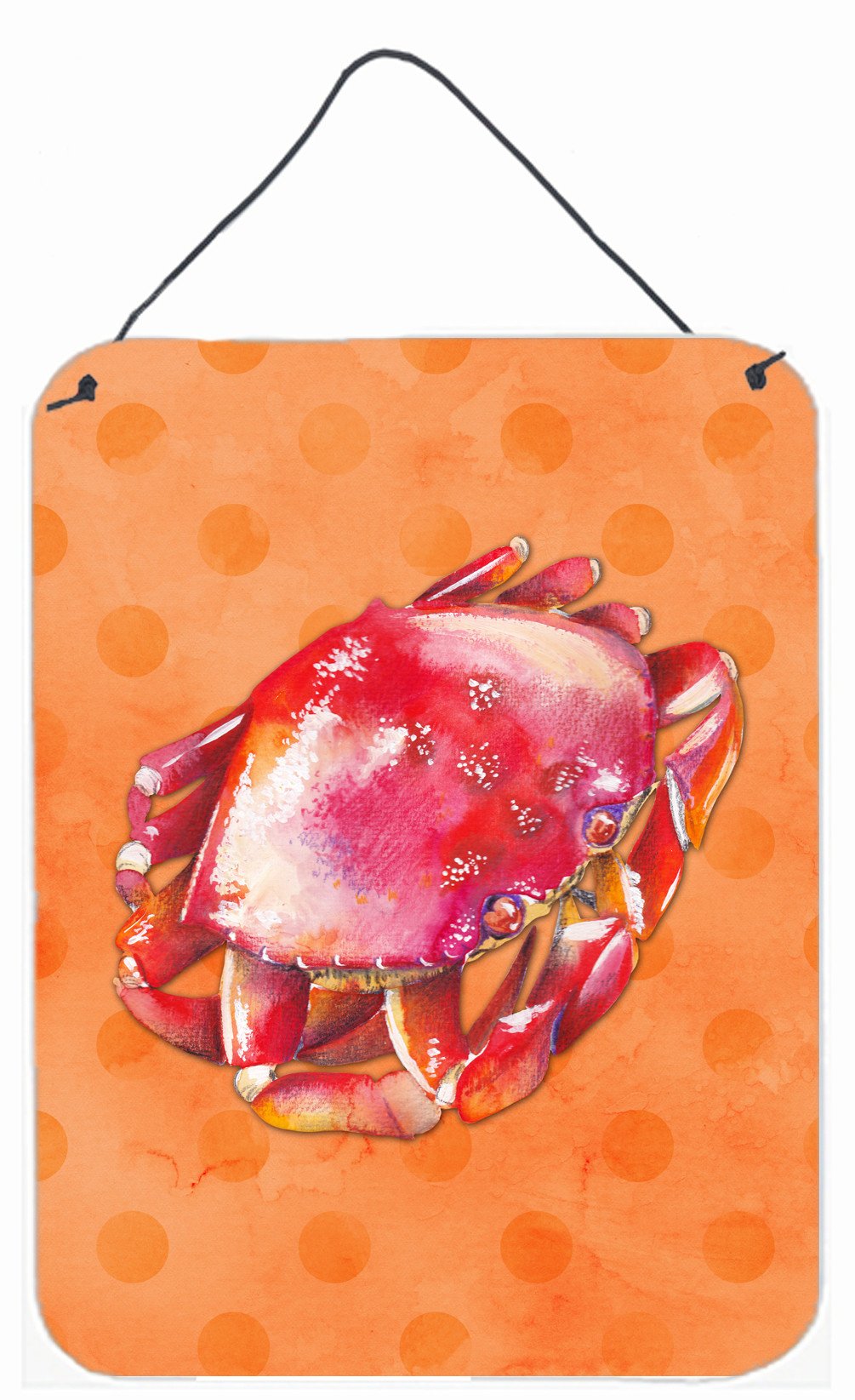 Crab Orange Polkadot Wall or Door Hanging Prints BB8268DS1216 by Caroline's Treasures