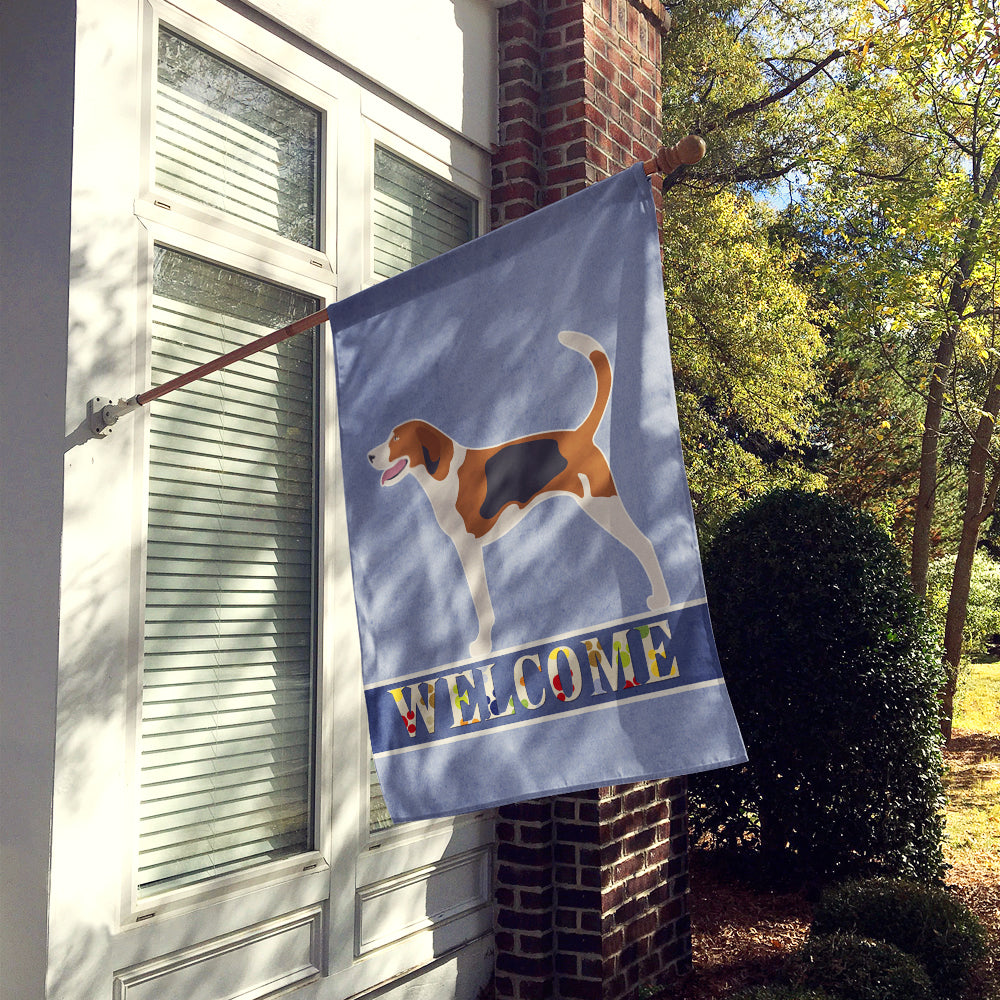 American Foxhound Welcome Flag Canvas House Size BB8271CHF  the-store.com.