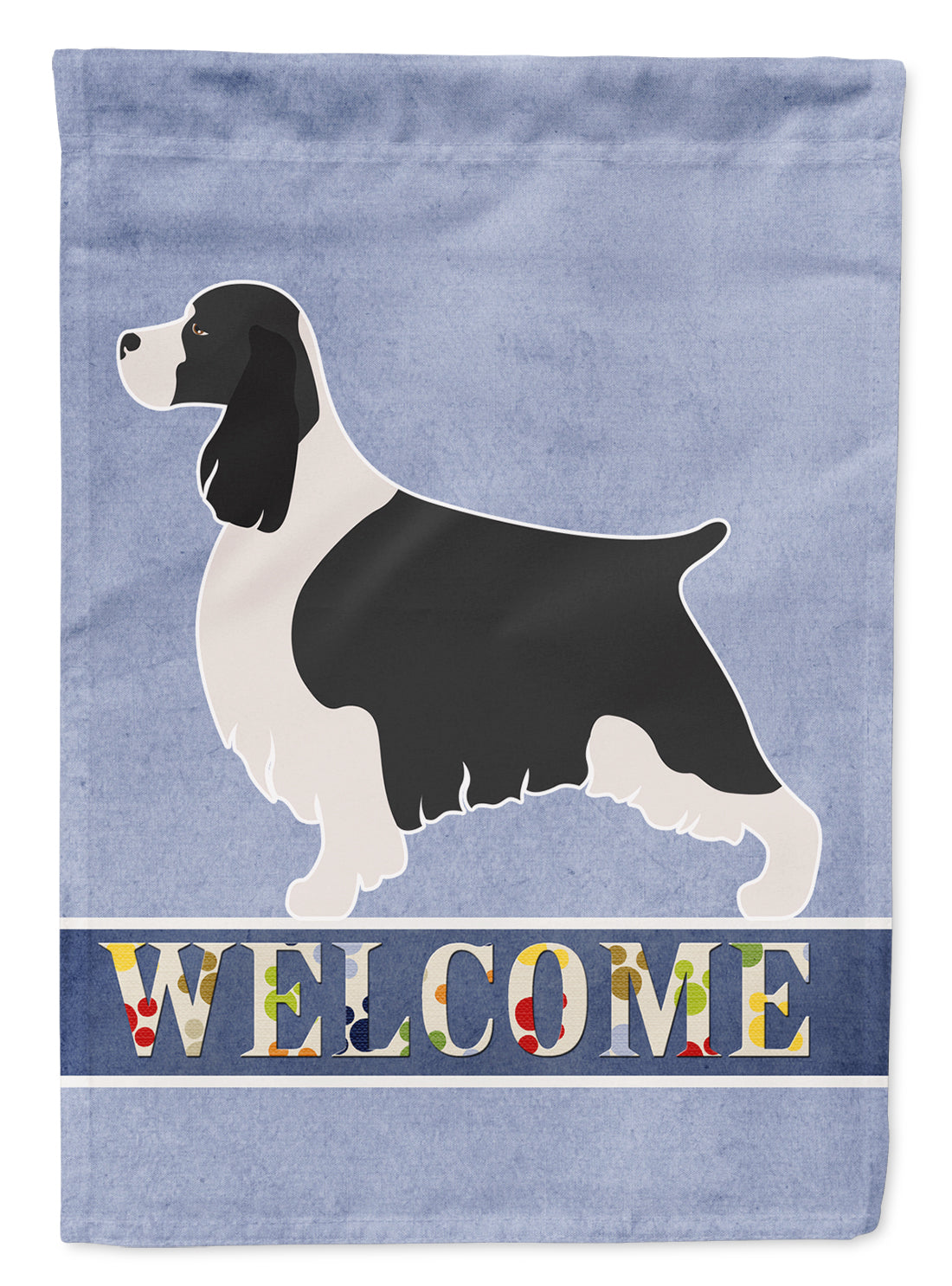 English Springer Spaniel Welcome Flag Canvas House Size BB8273CHF  the-store.com.